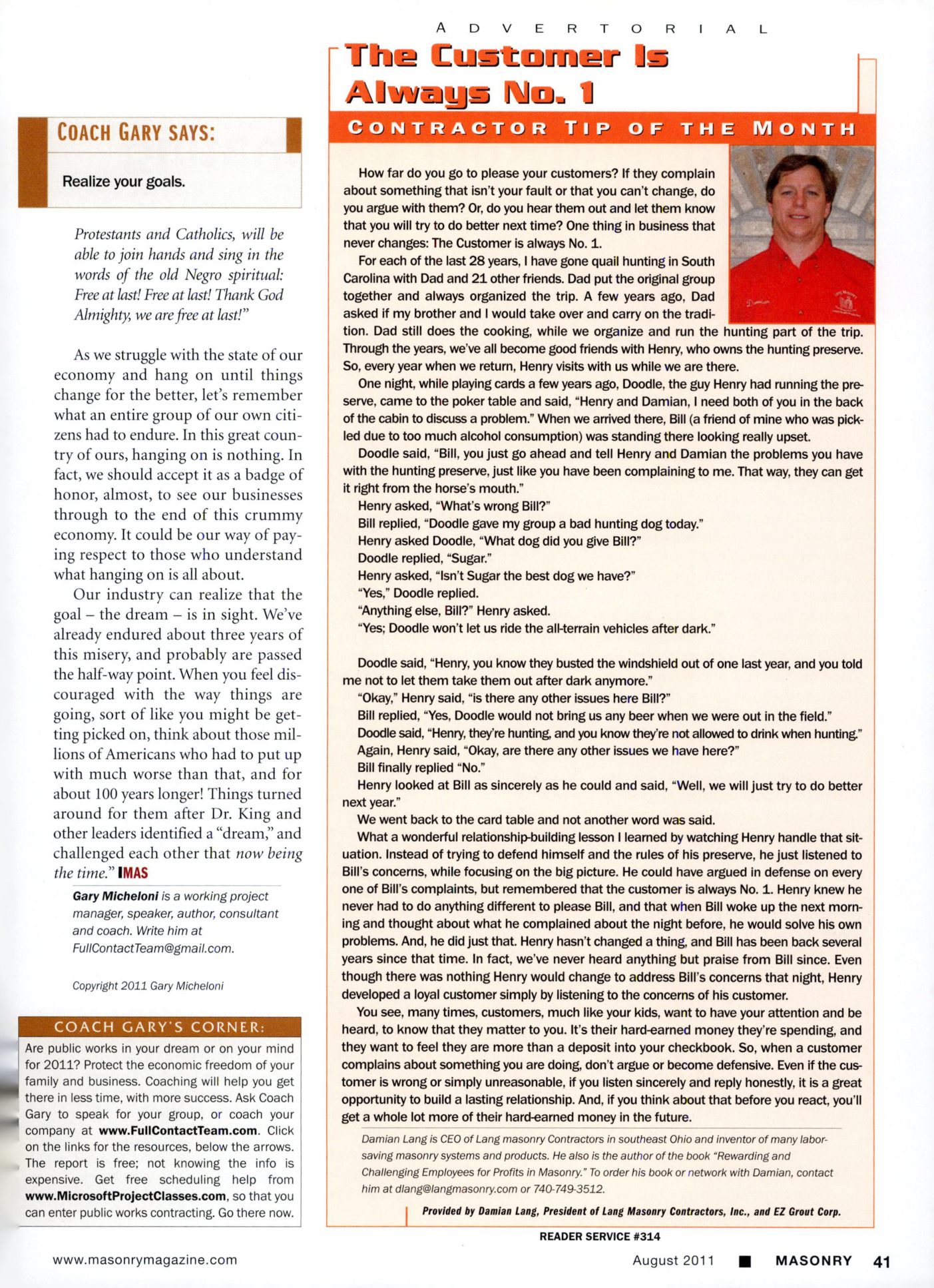 Masonry Magazine August 2011 Page. 43