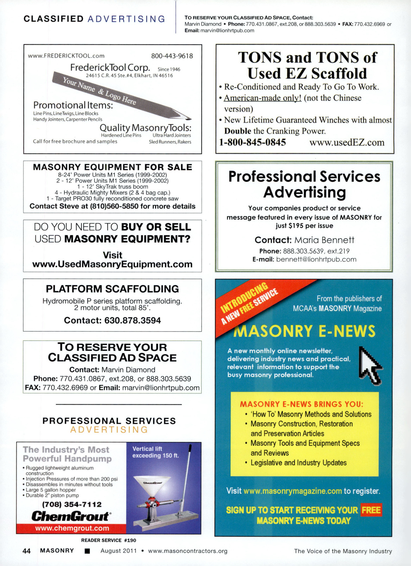 Masonry Magazine August 2011 Page. 46
