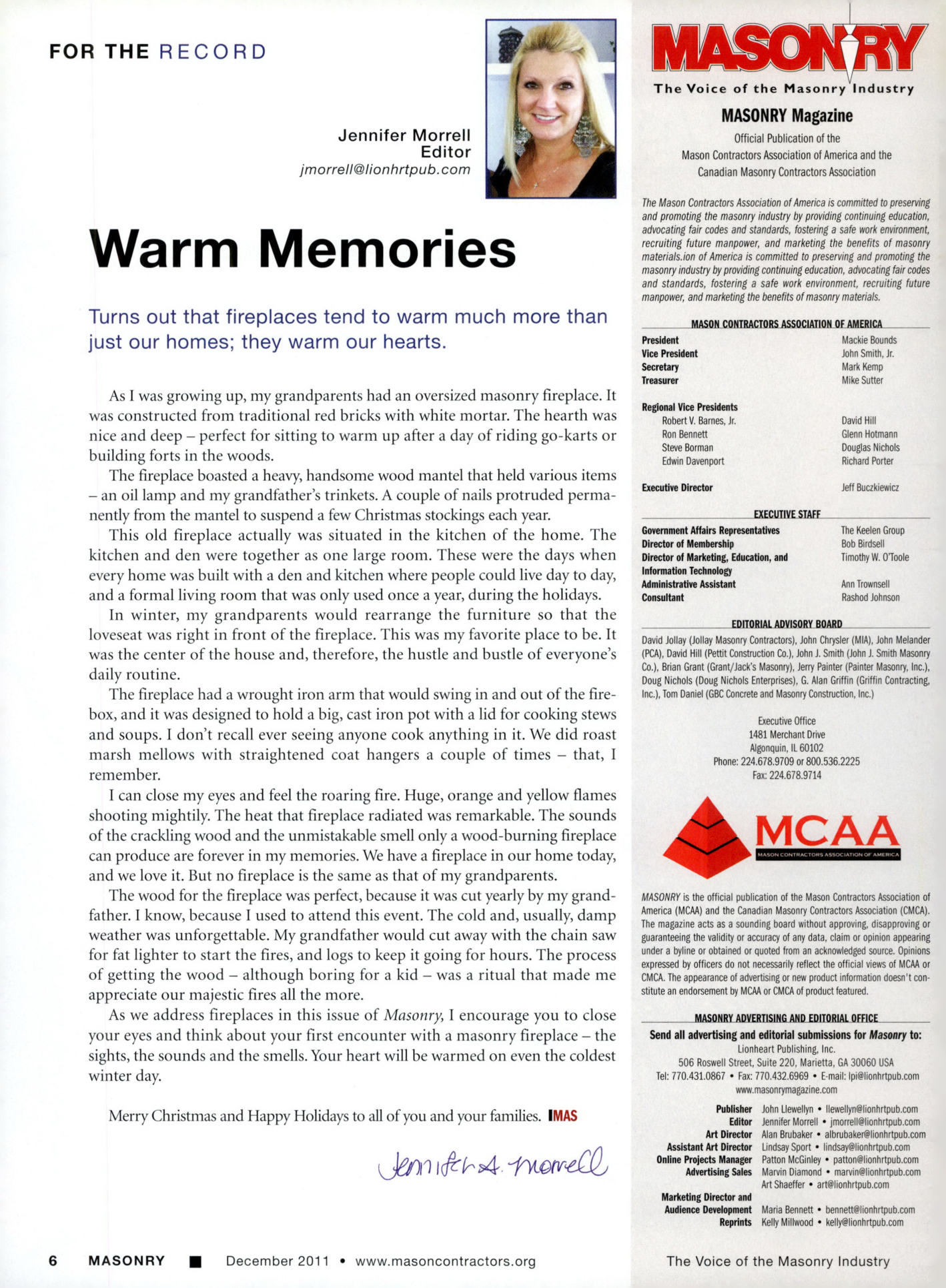 Masonry Magazine December 2011 Page. 8