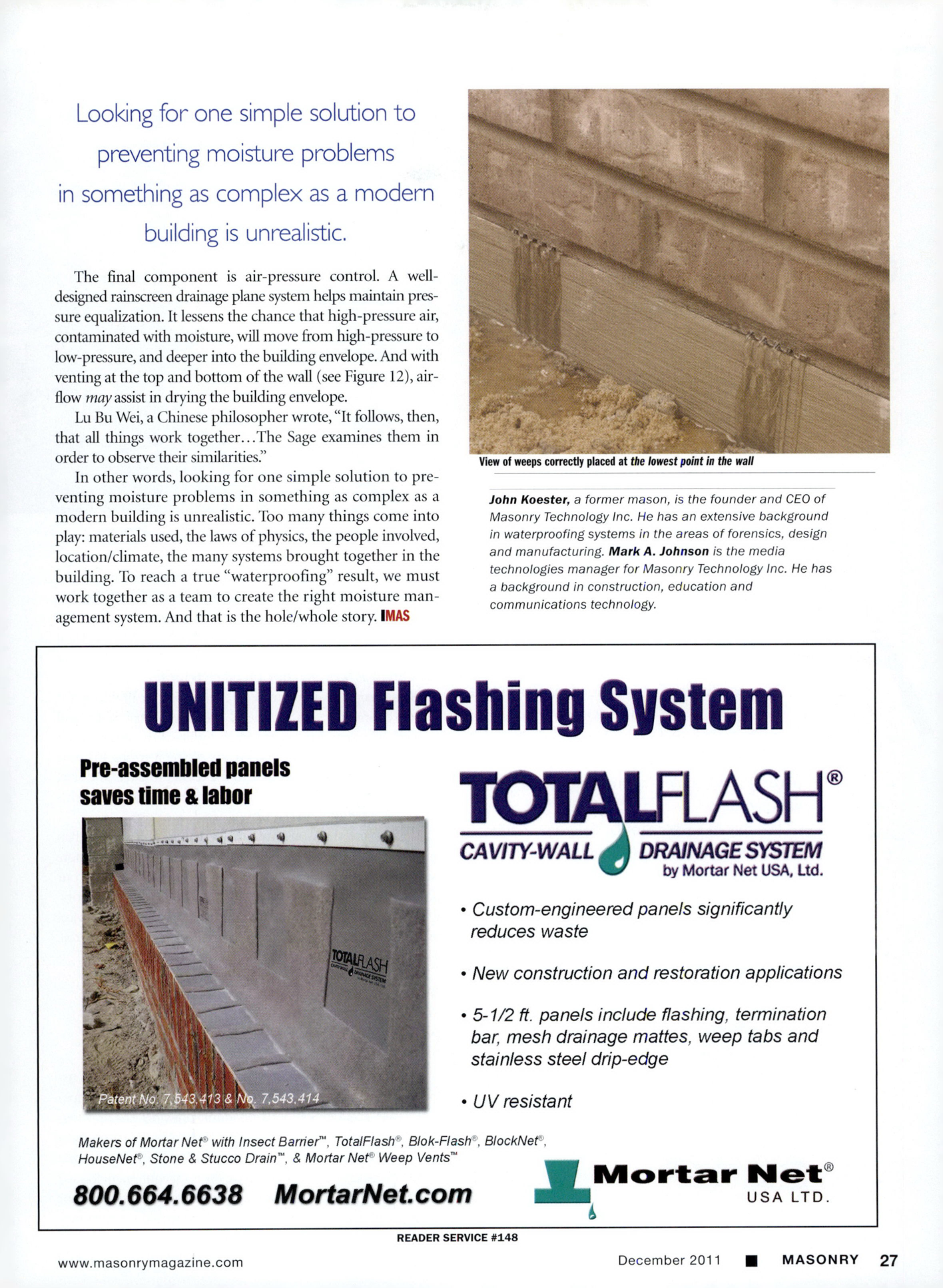 Masonry Magazine December 2011 Page. 29