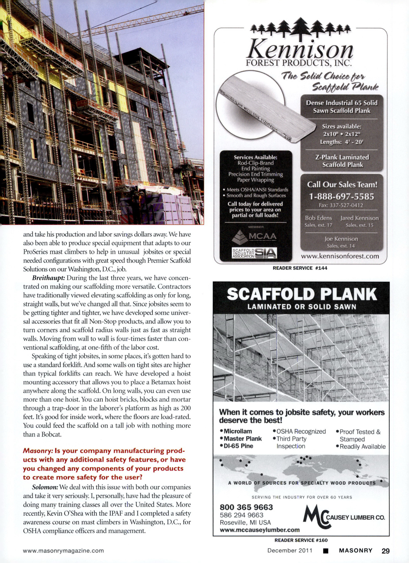 Masonry Magazine December 2011 Page. 31