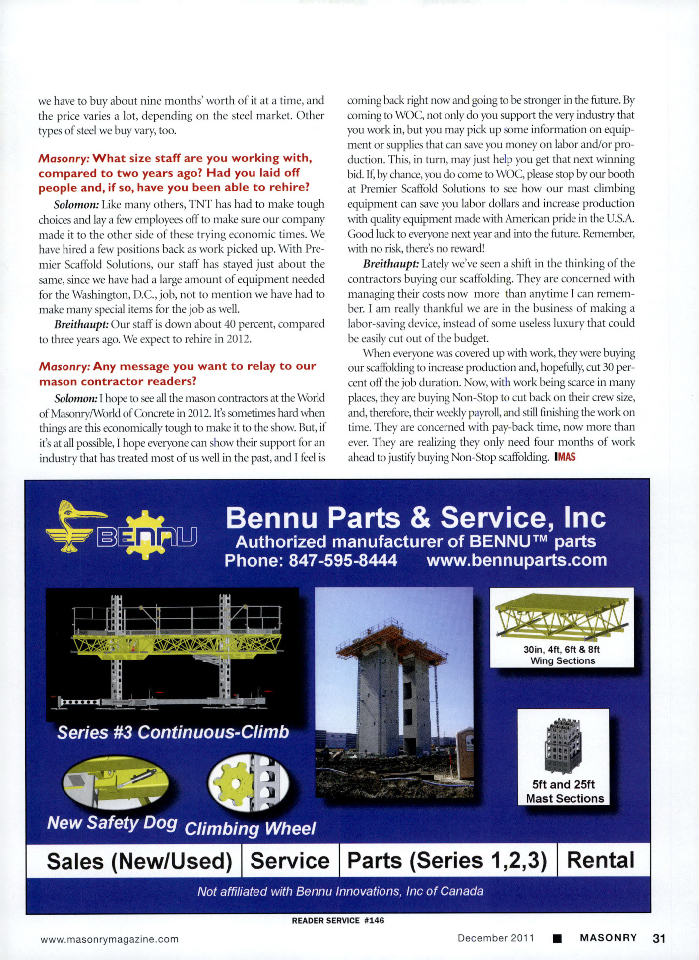 Masonry Magazine December 2011 Page. 33