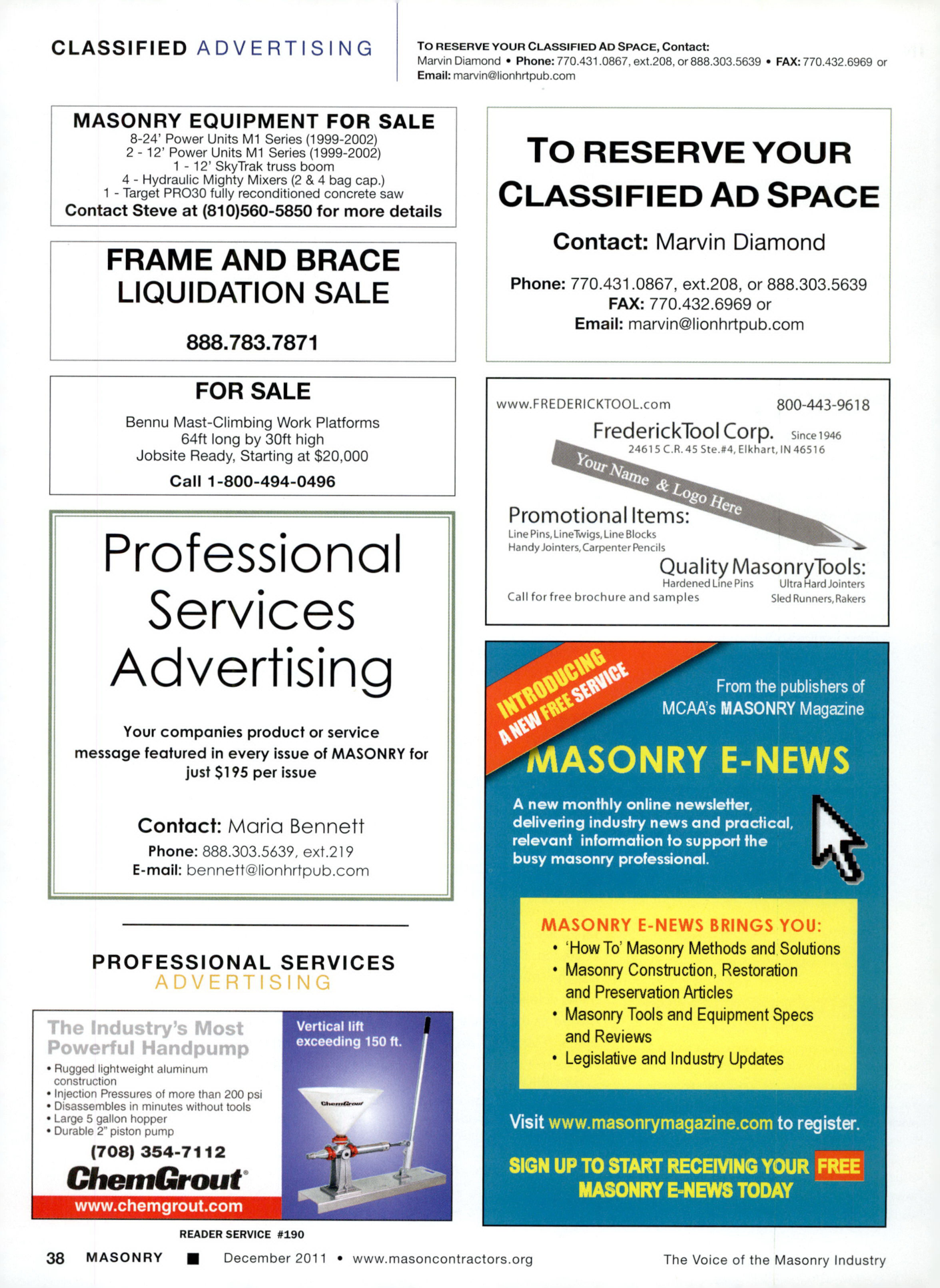Masonry Magazine December 2011 Page. 40