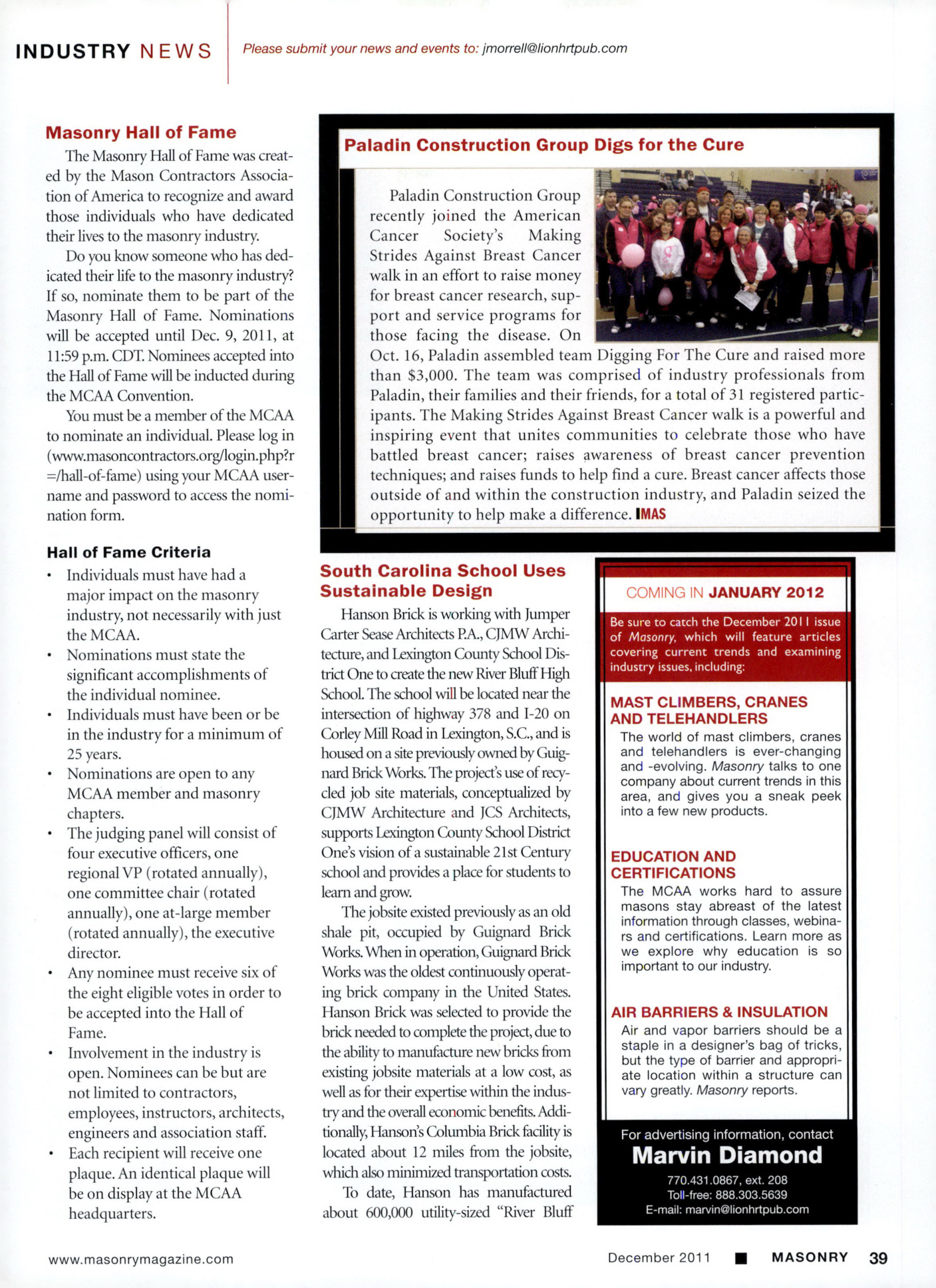 Masonry Magazine December 2011 Page. 41