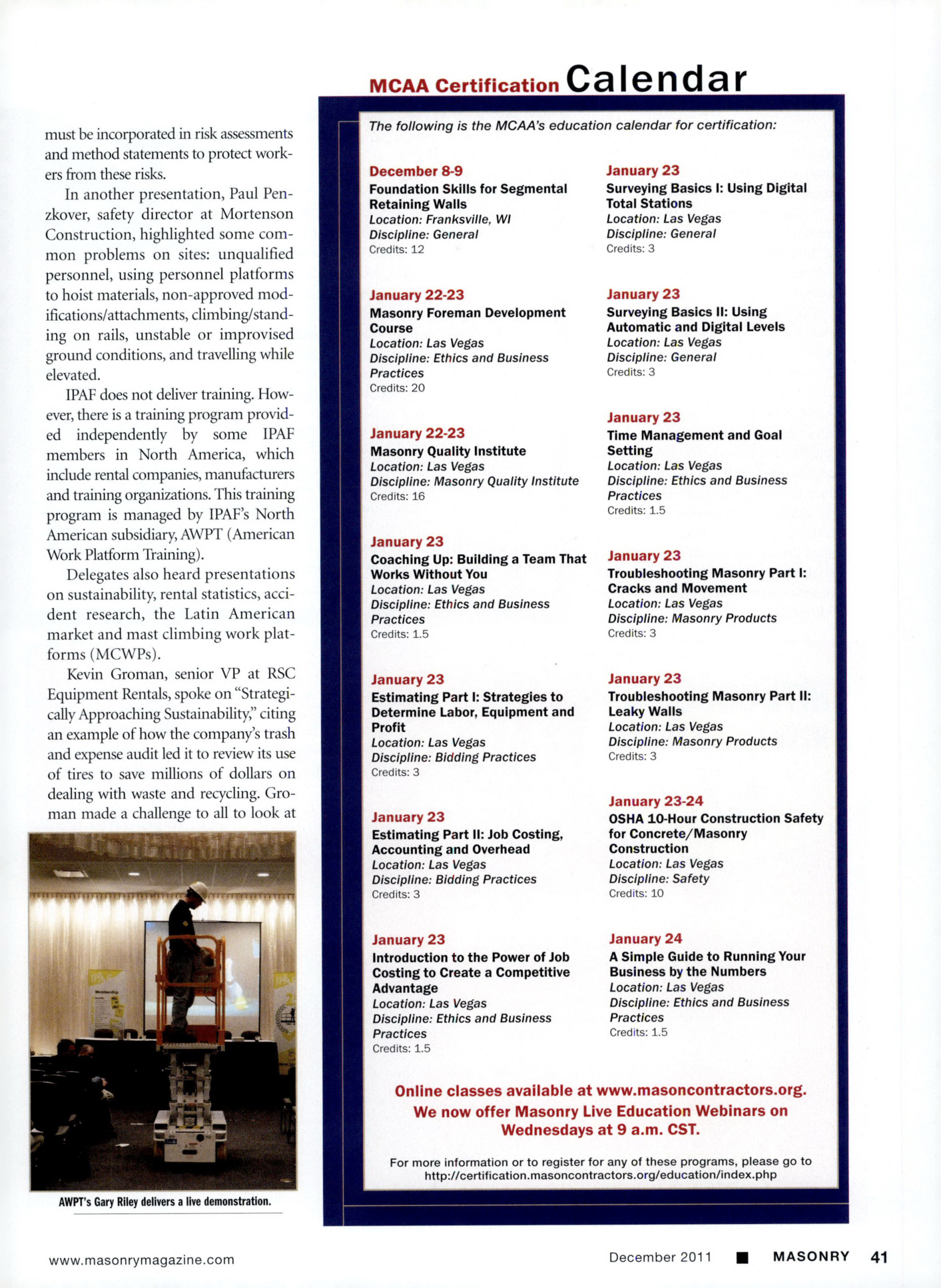 Masonry Magazine December 2011 Page. 43