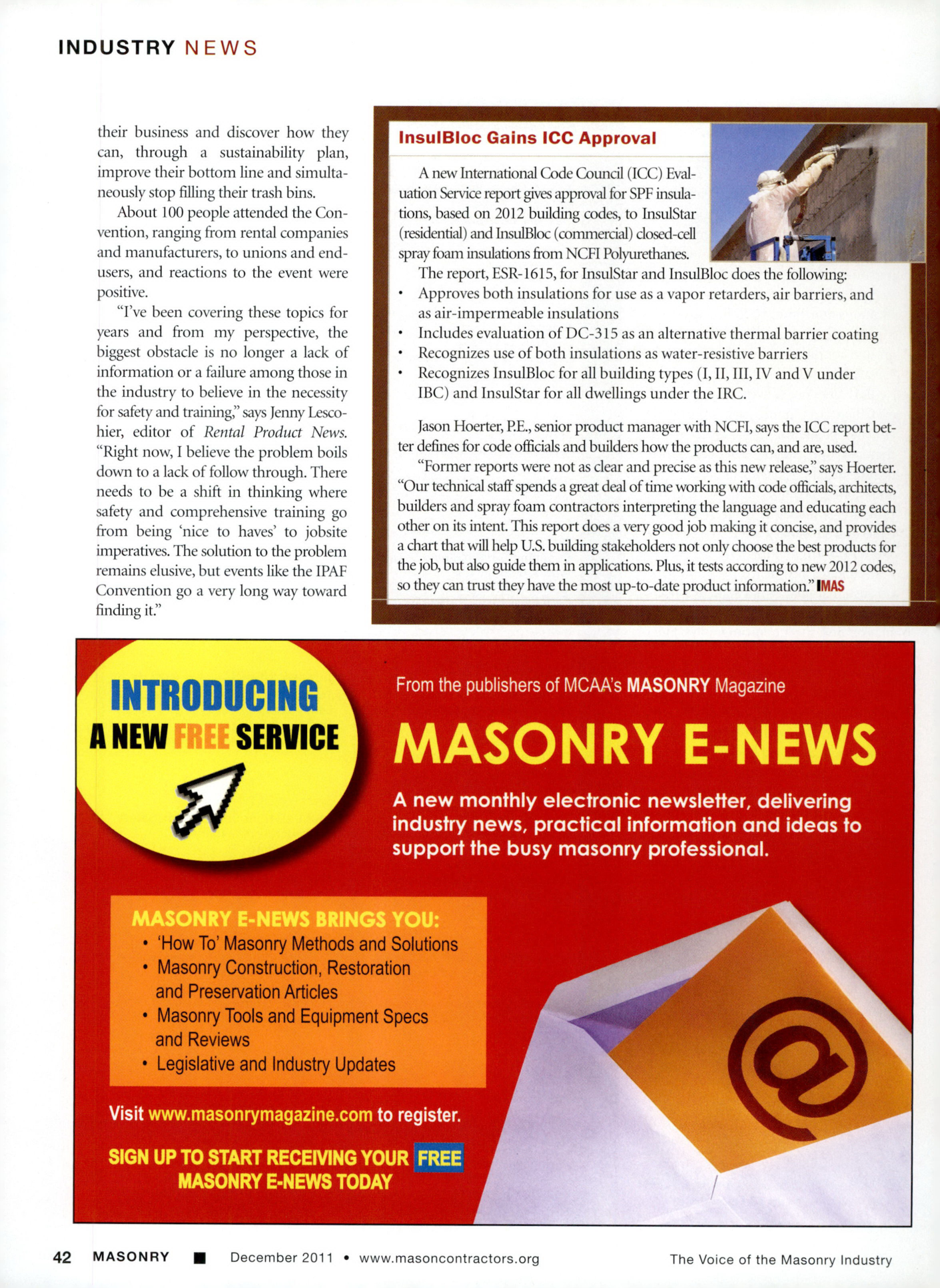 Masonry Magazine December 2011 Page. 44
