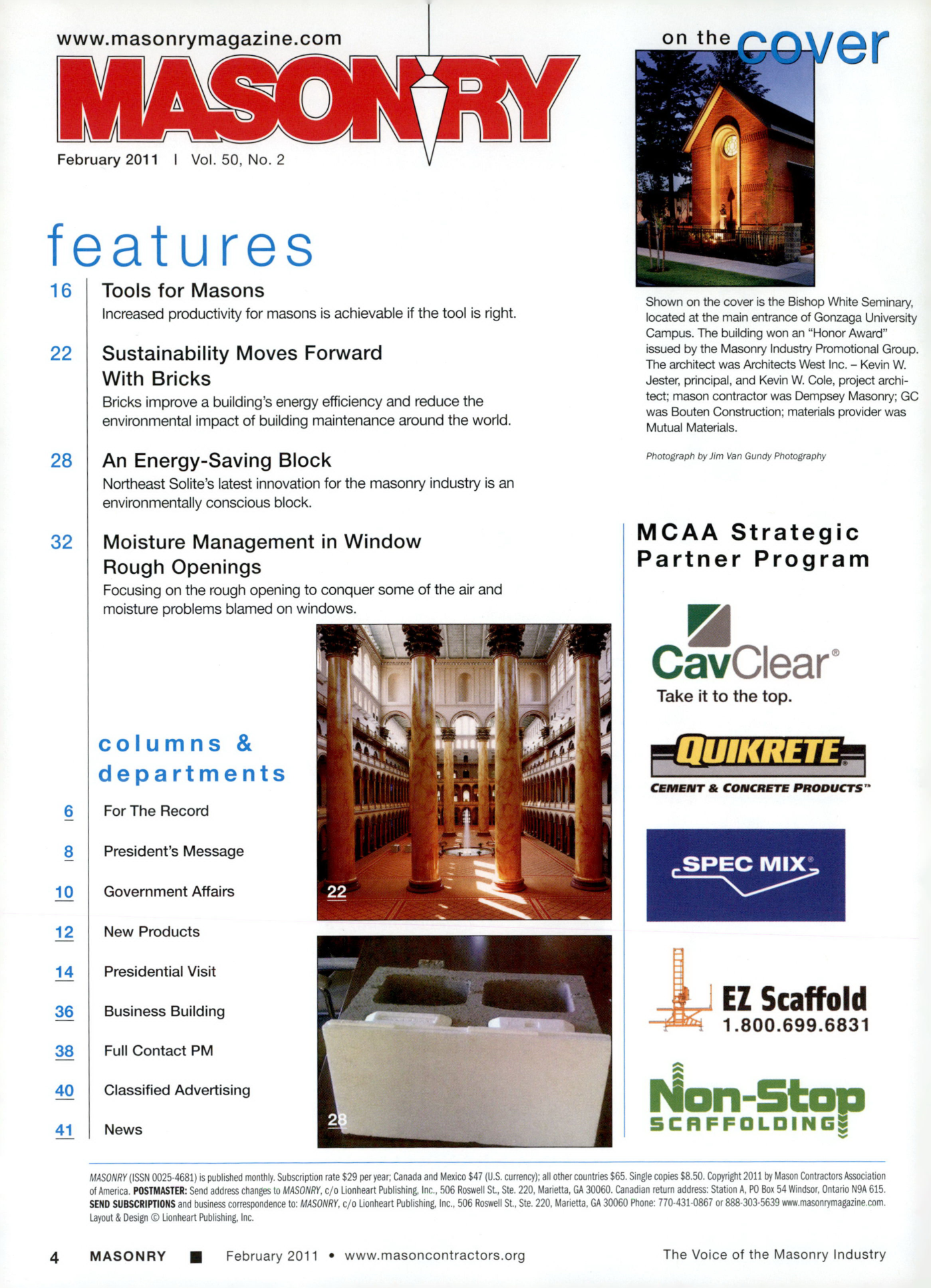 Masonry Magazine February 2011 Page. 6