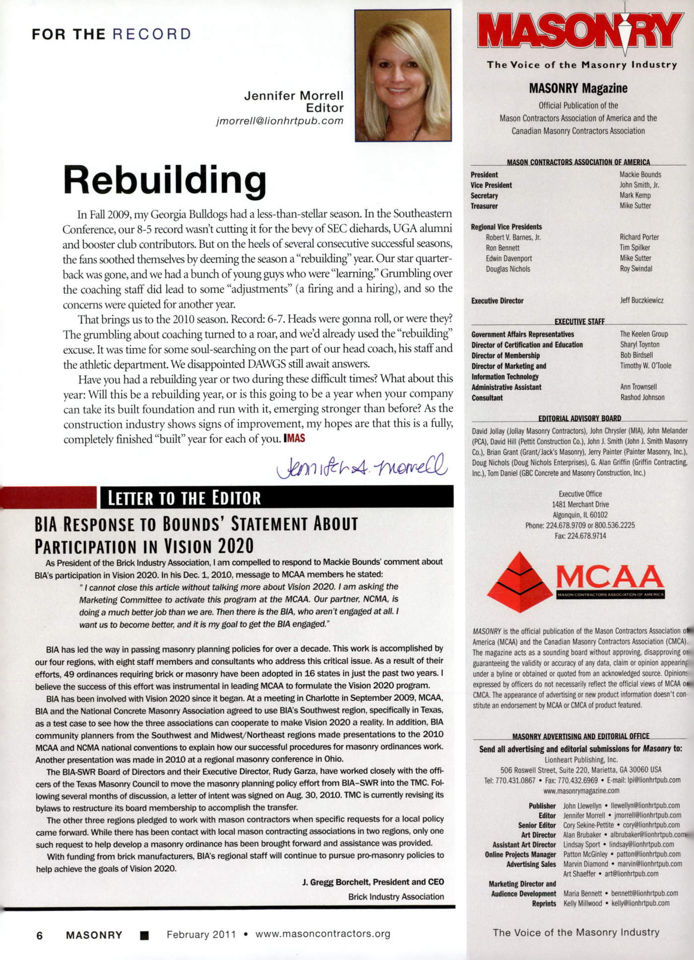 Masonry Magazine February 2011 Page. 8