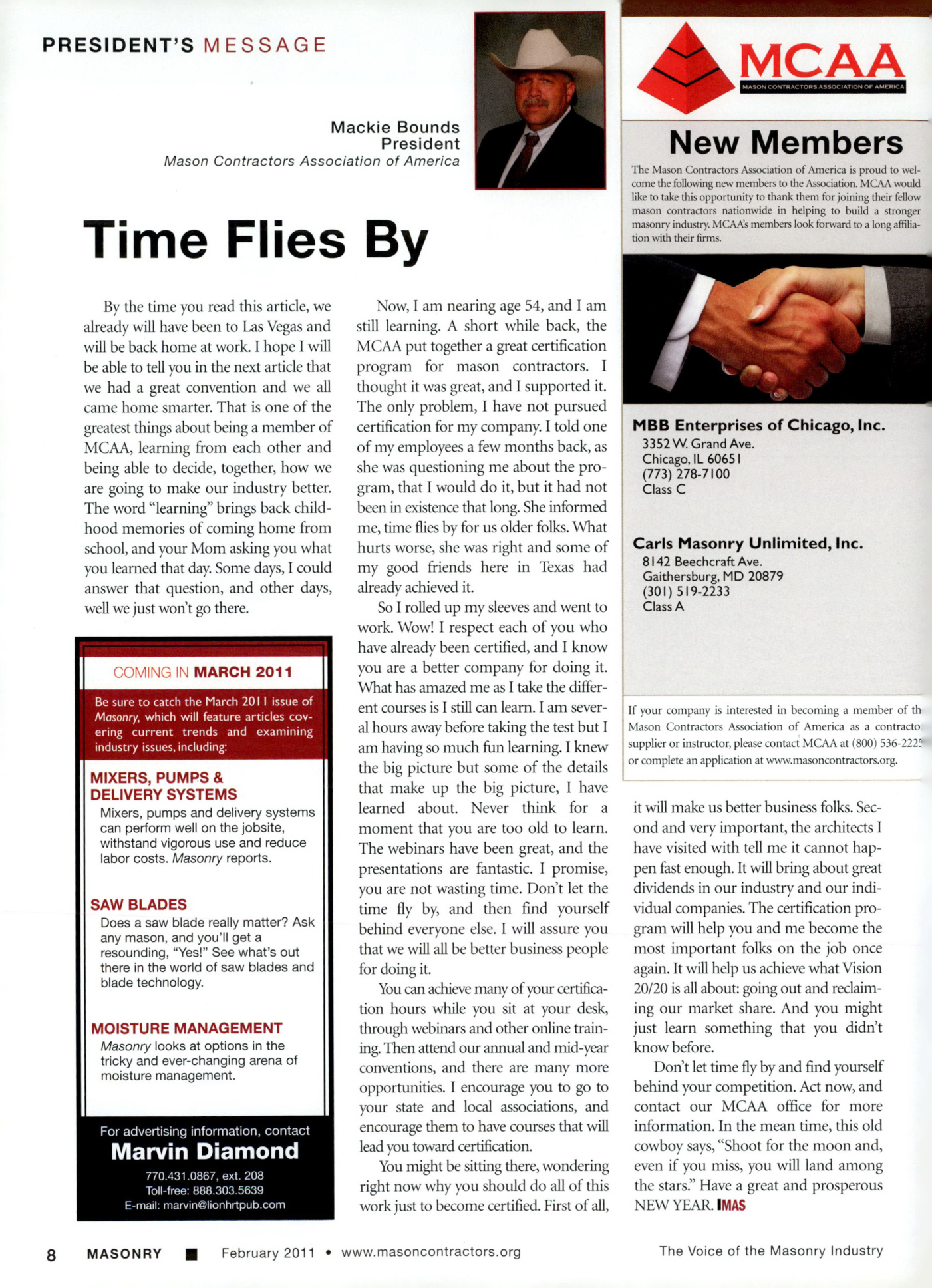 Masonry Magazine February 2011 Page. 10