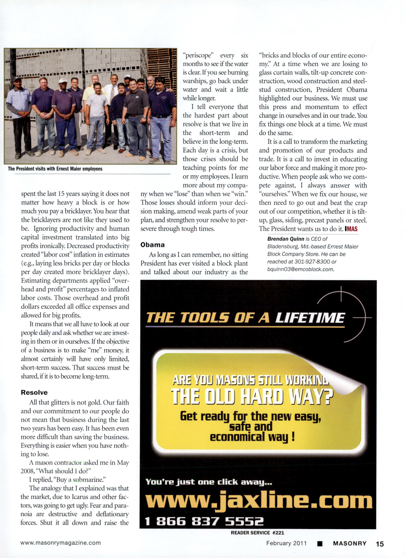 Masonry Magazine February 2011 Page. 17