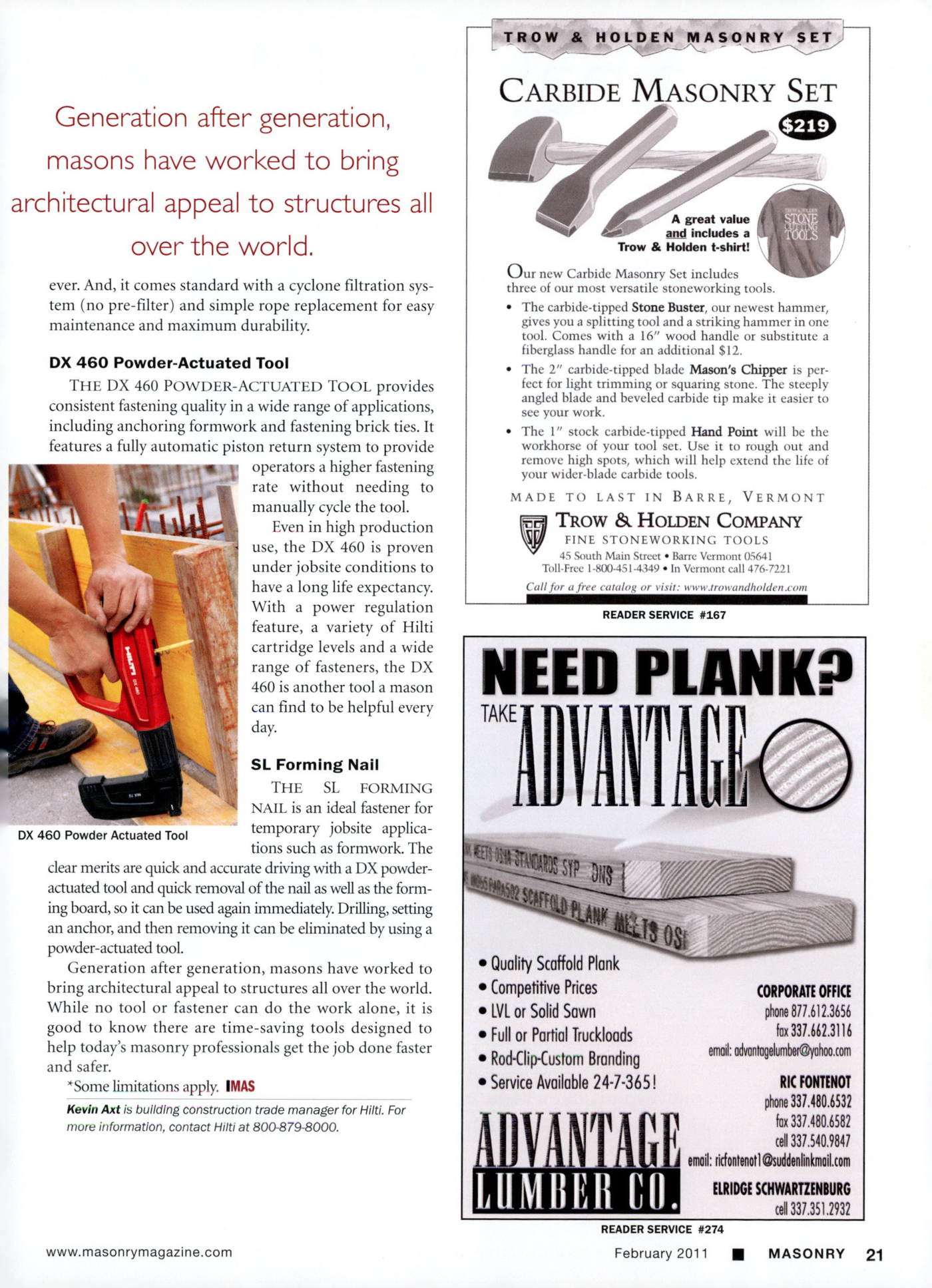 Masonry Magazine February 2011 Page. 23