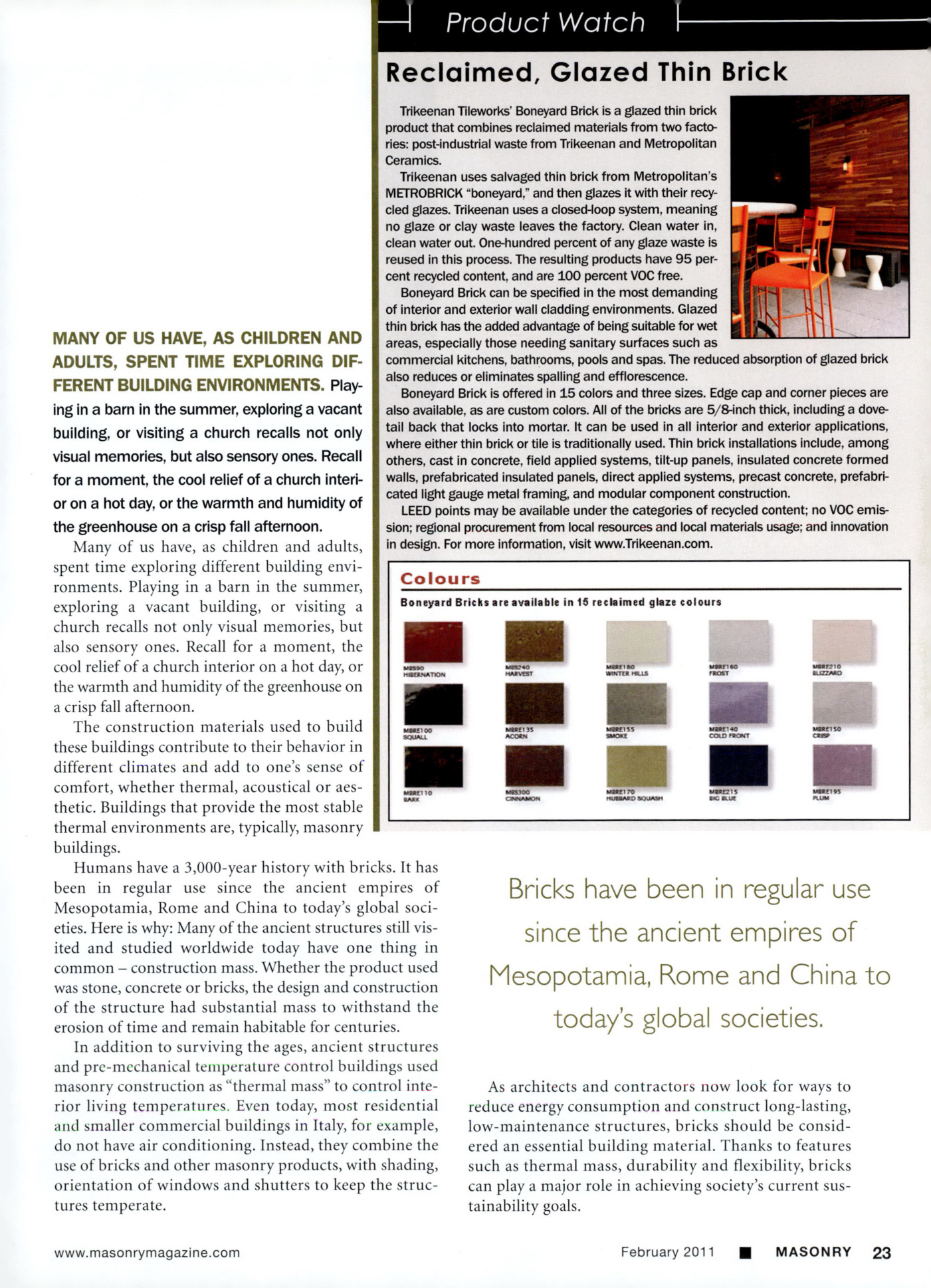 Masonry Magazine February 2011 Page. 25