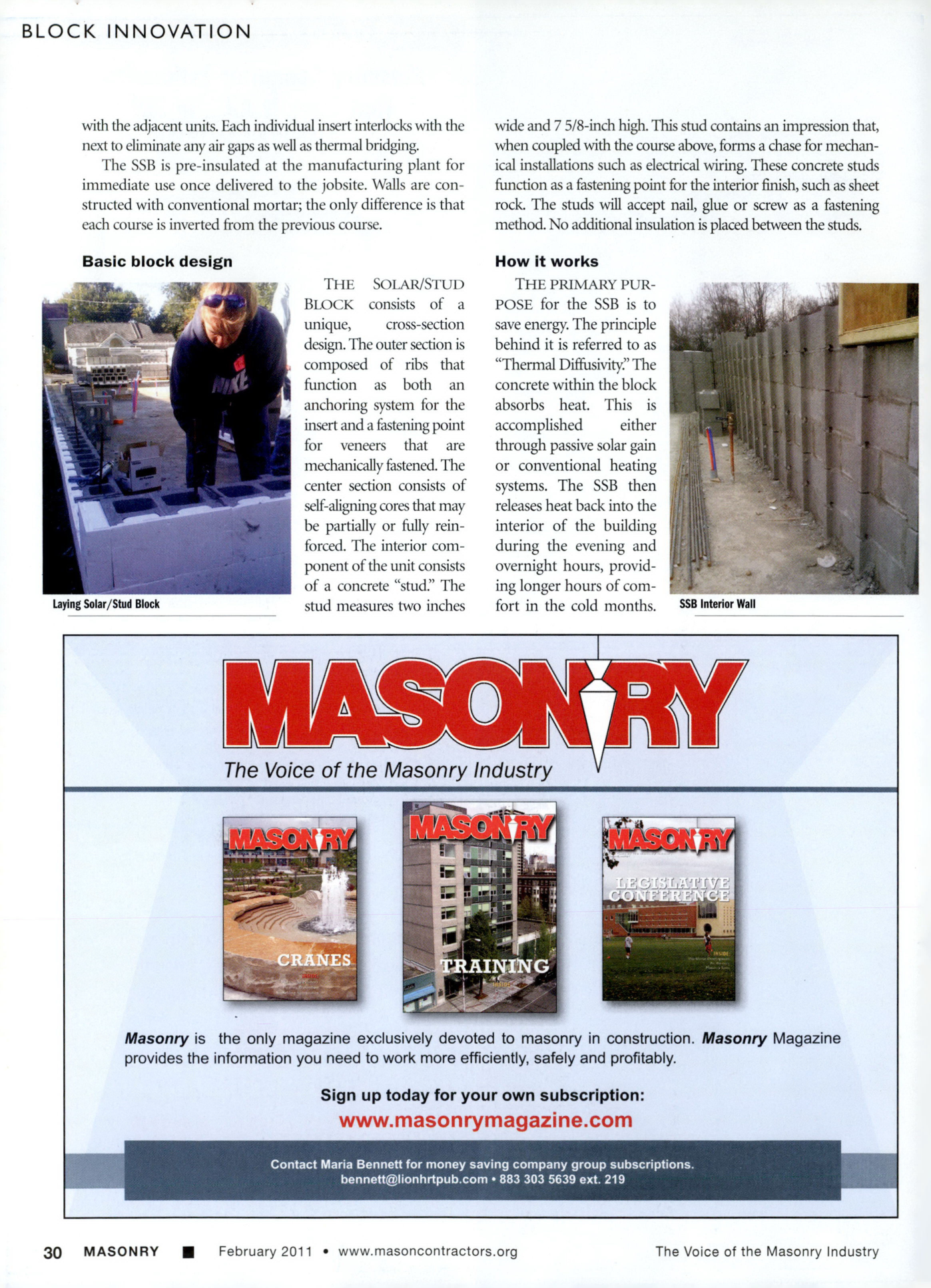 Masonry Magazine February 2011 Page. 32