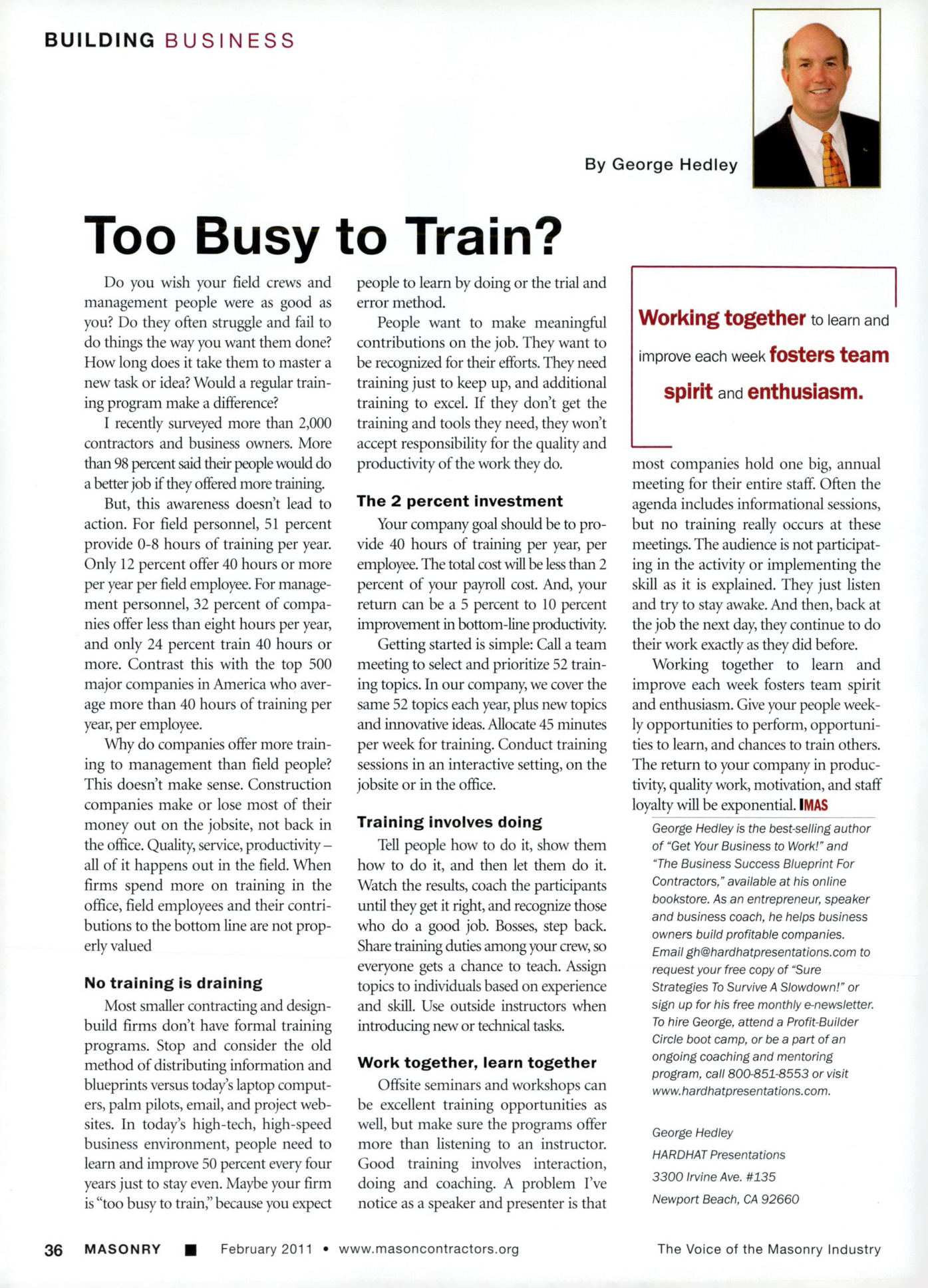 Masonry Magazine February 2011 Page. 46