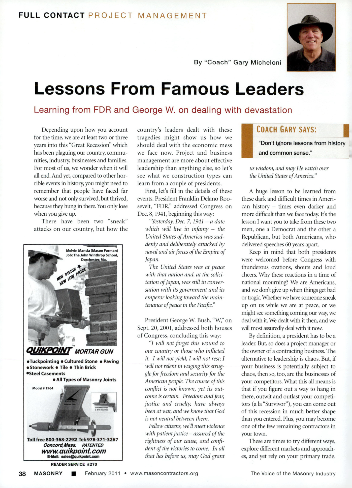 Masonry Magazine February 2011 Page. 48