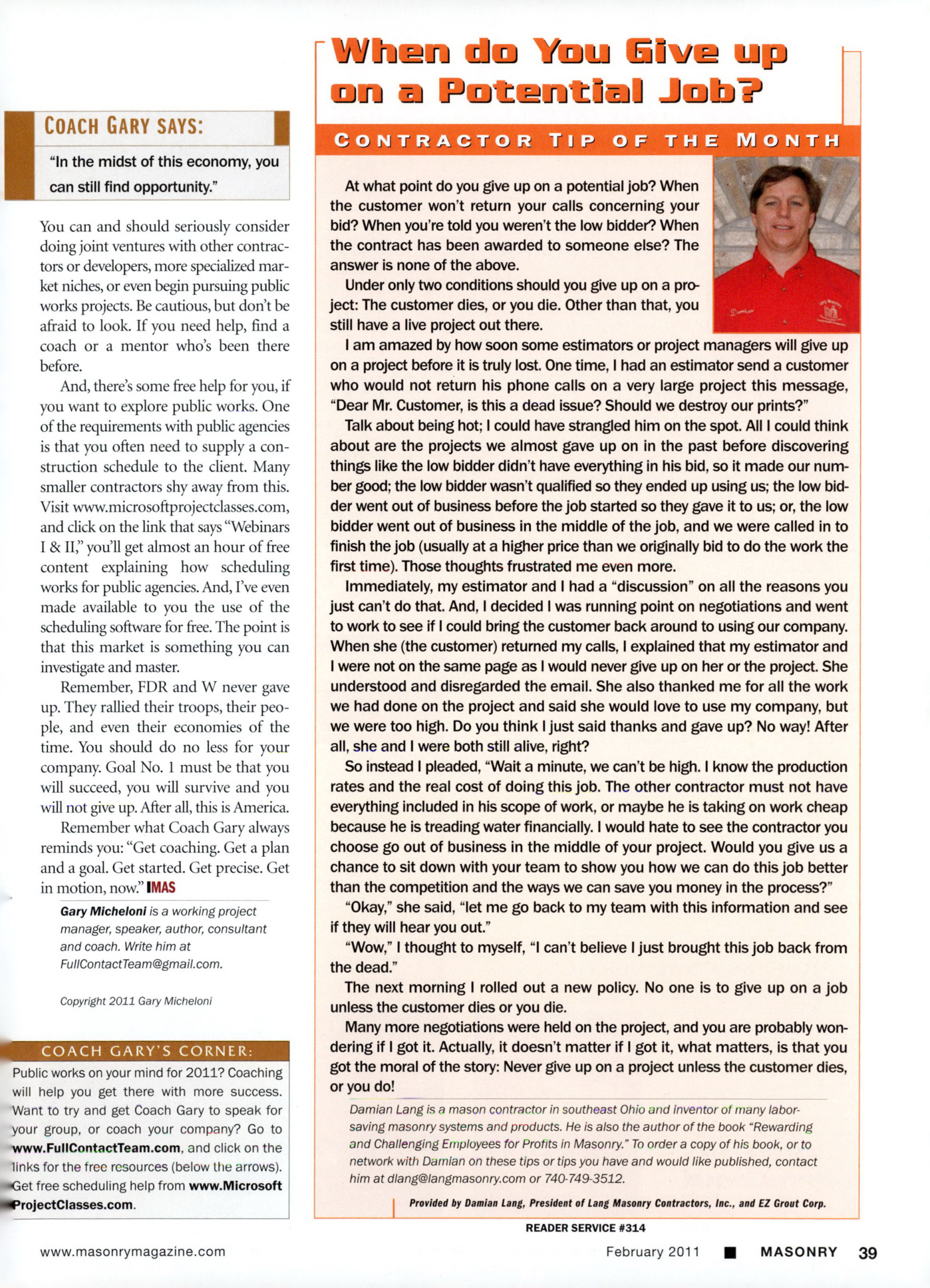 Masonry Magazine February 2011 Page. 49