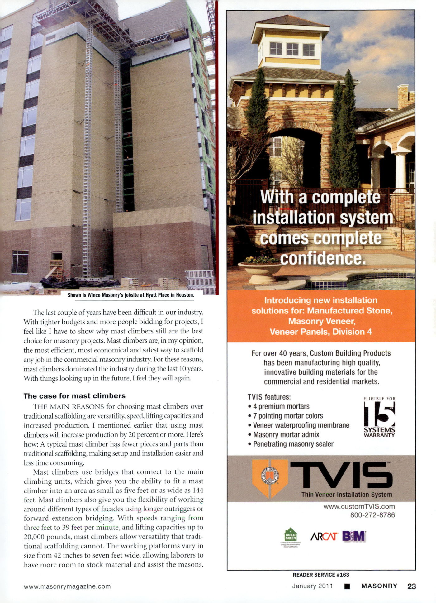 Masonry Magazine January 2011 Page. 25
