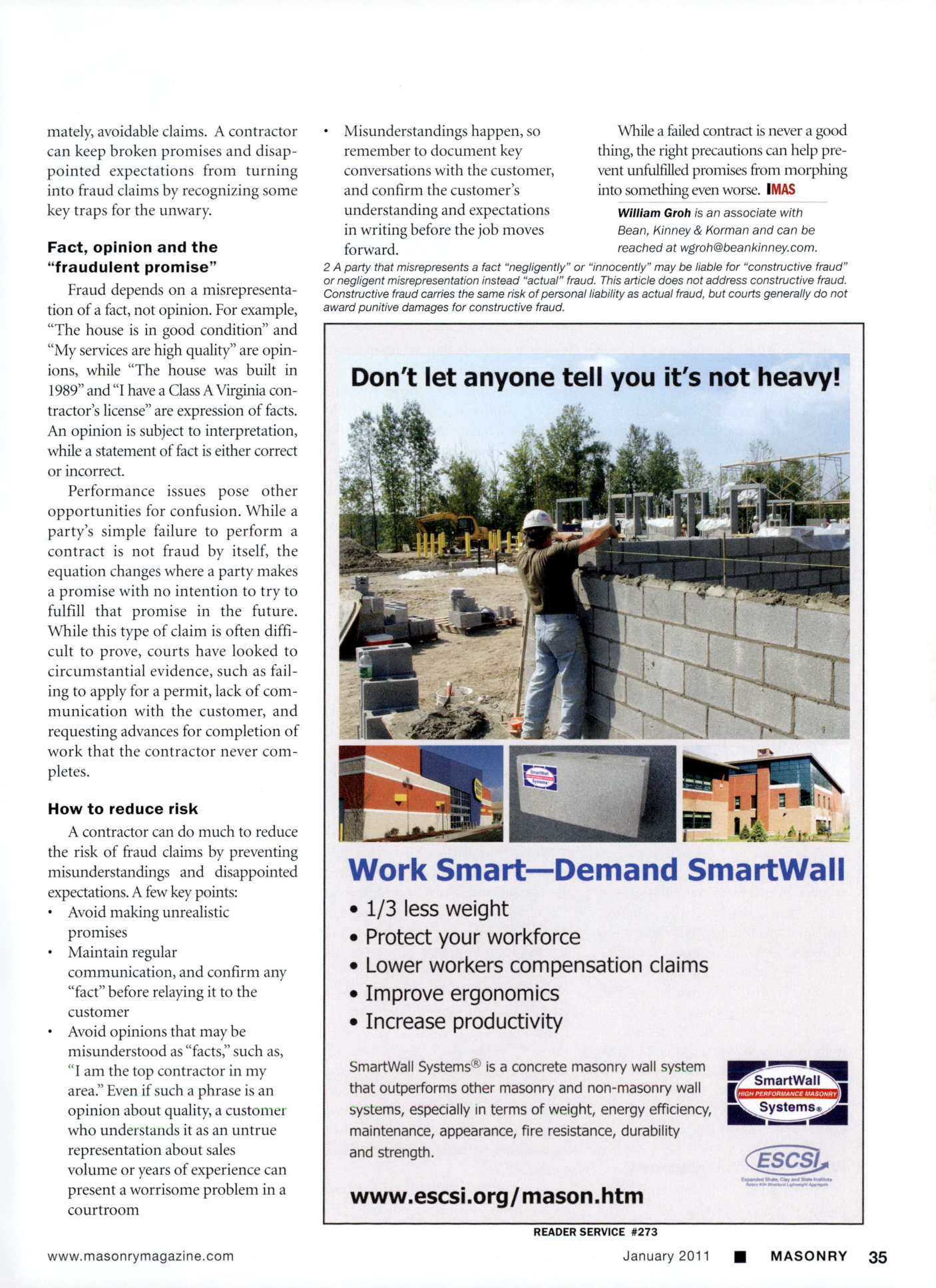 Masonry Magazine January 2011 Page. 37