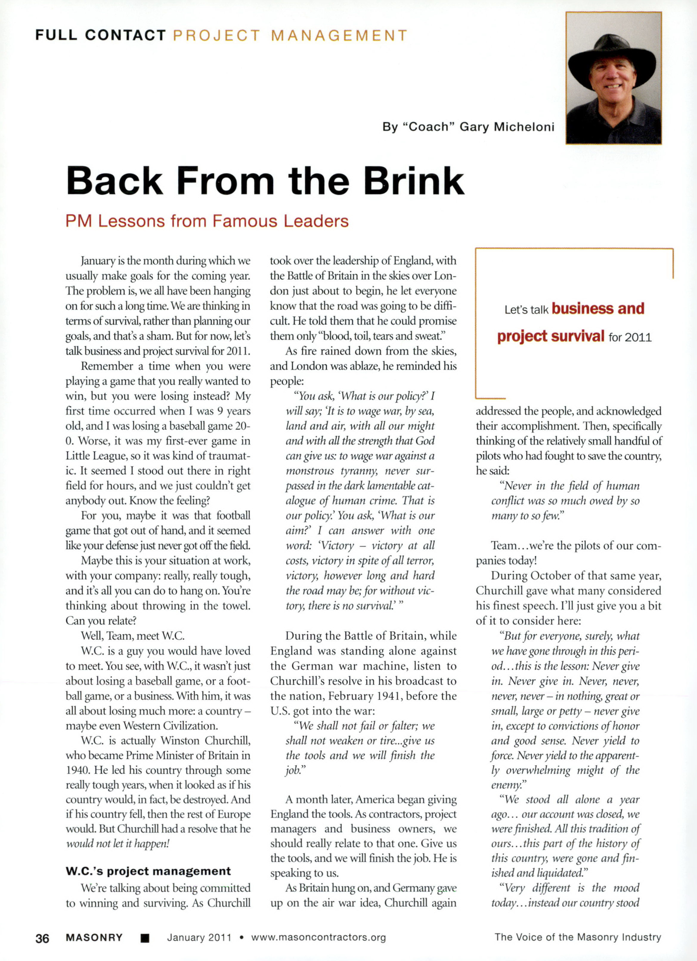 Masonry Magazine January 2011 Page. 38