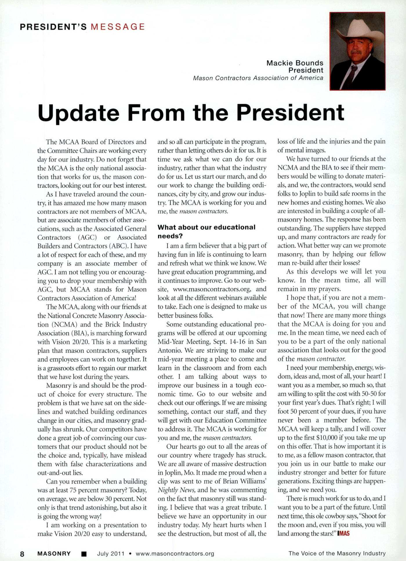 Masonry Magazine July 2011 Page. 10