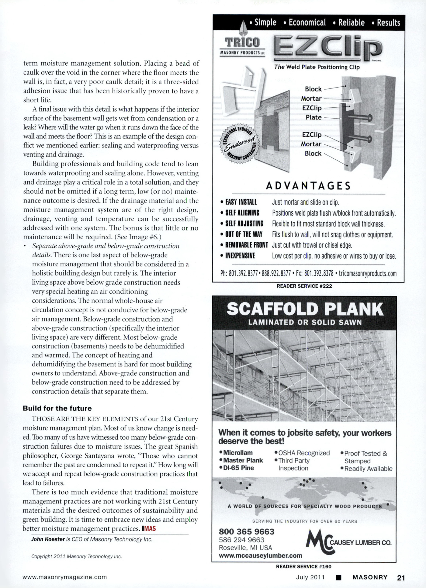 Masonry Magazine July 2011 Page. 23