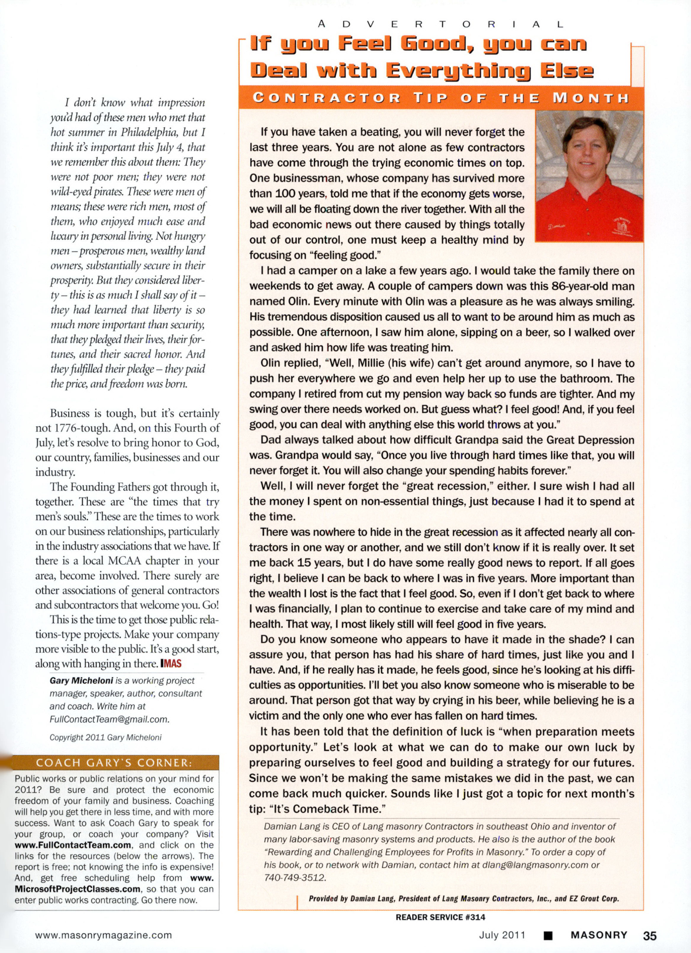 Masonry Magazine July 2011 Page. 37