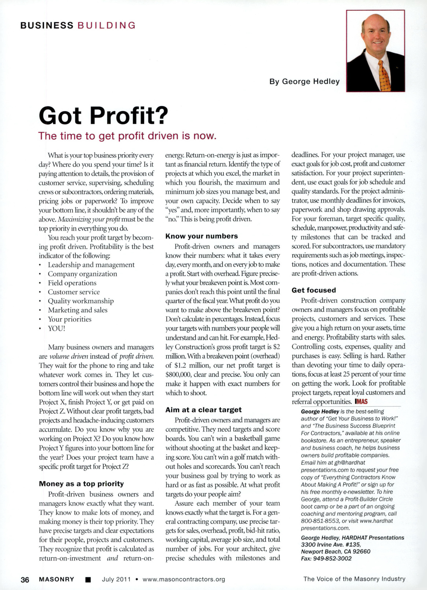 Masonry Magazine July 2011 Page. 38