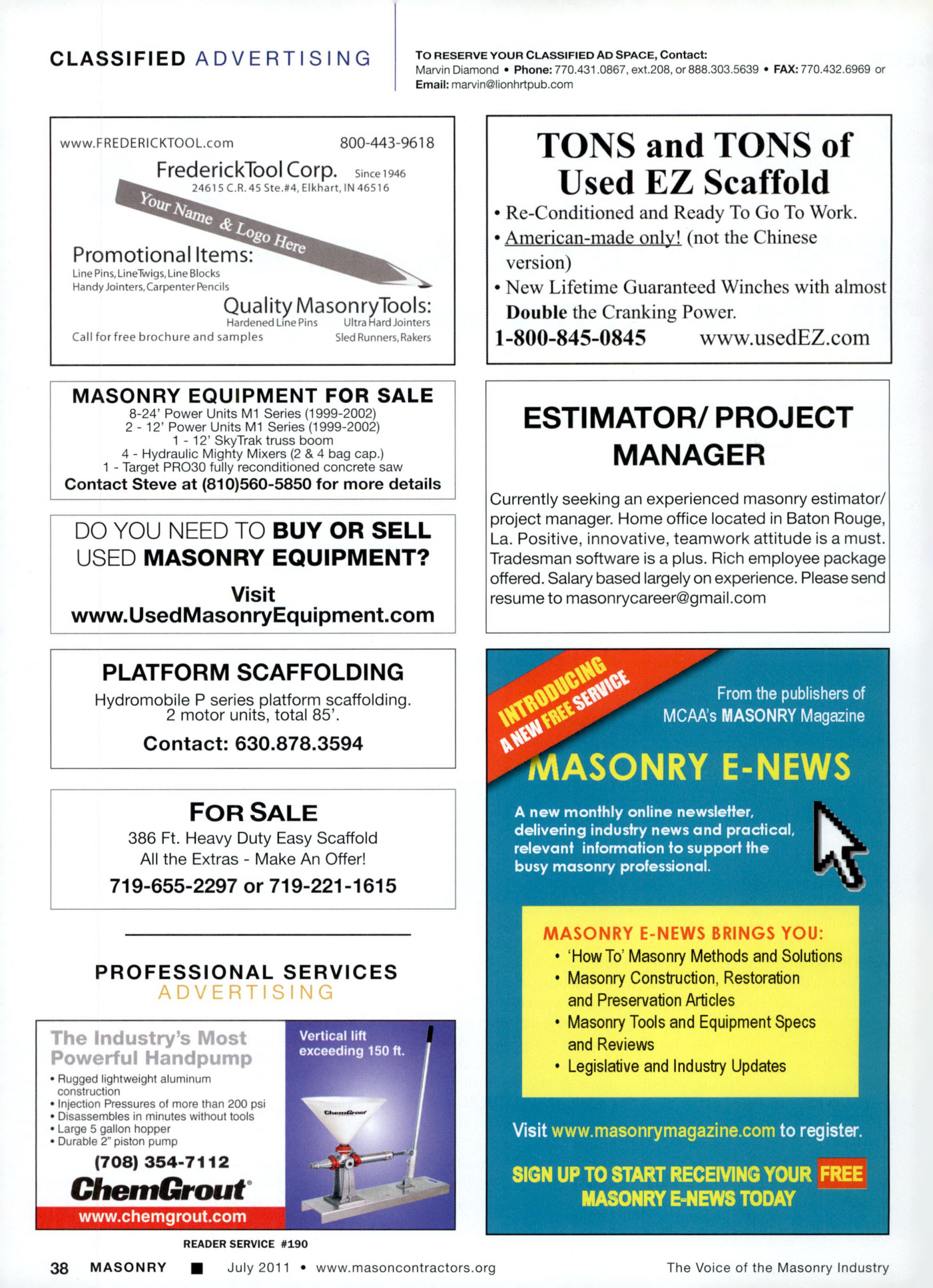 Masonry Magazine July 2011 Page. 40