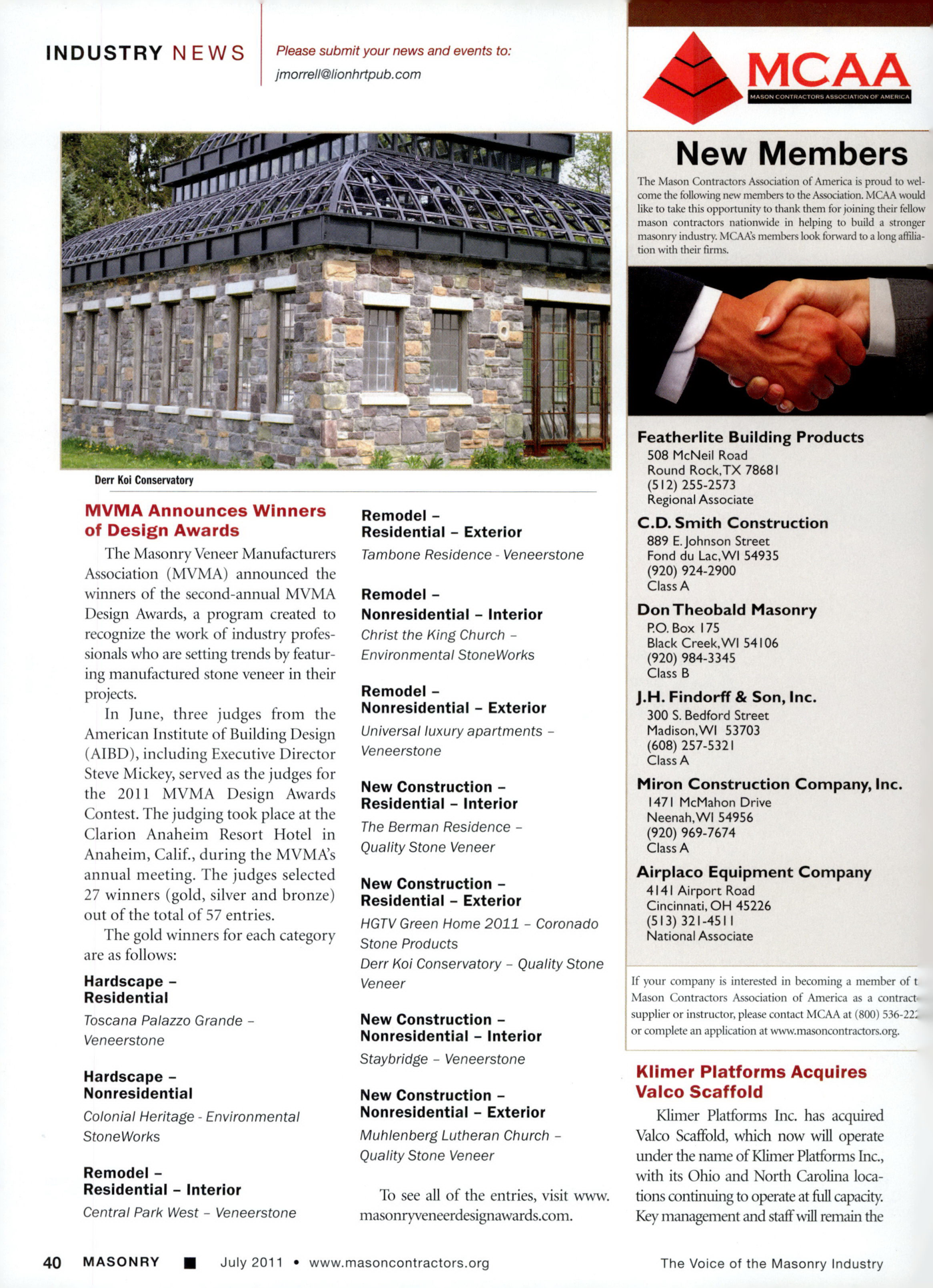 Masonry Magazine July 2011 Page. 42