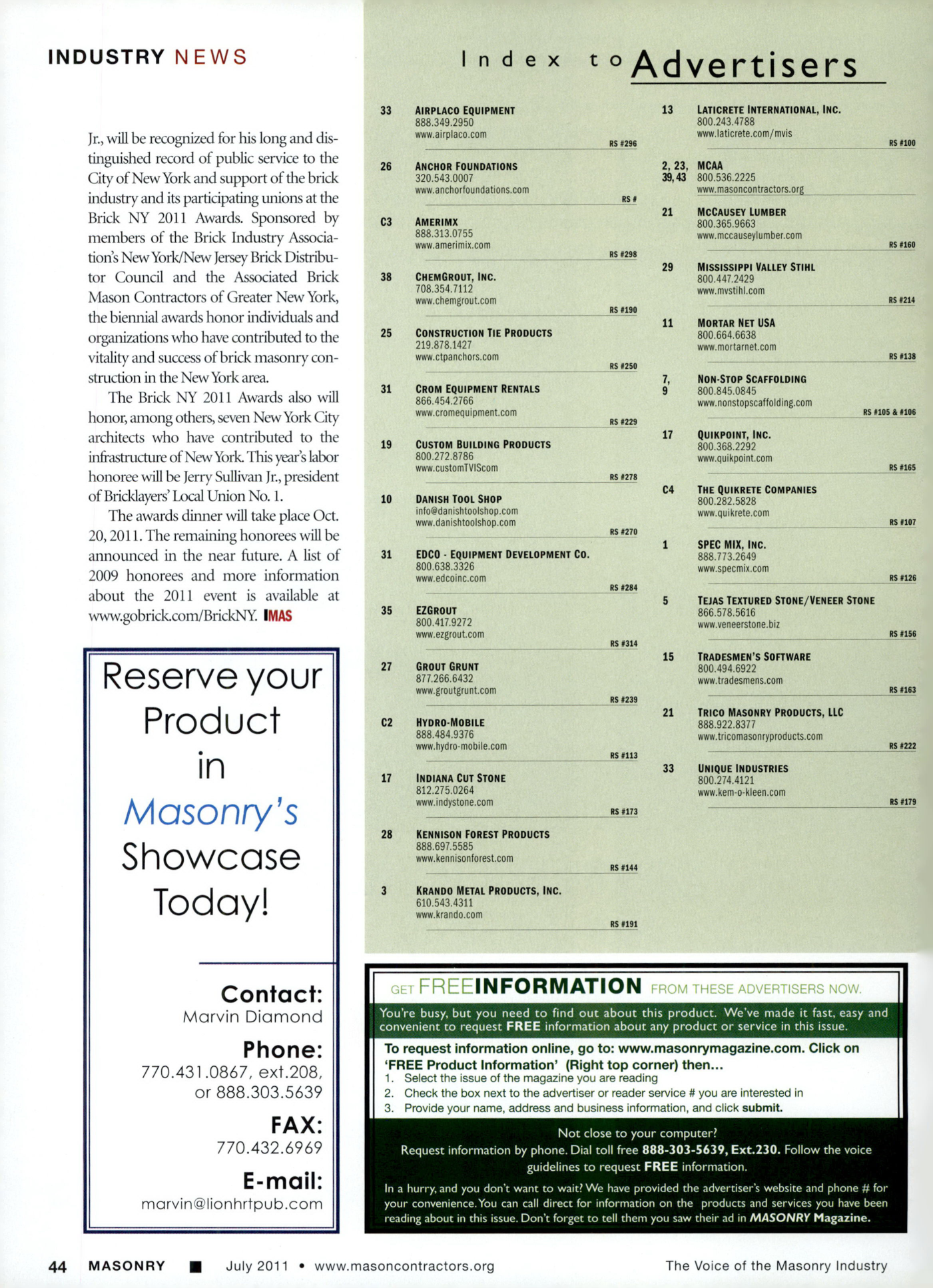 Masonry Magazine July 2011 Page. 46