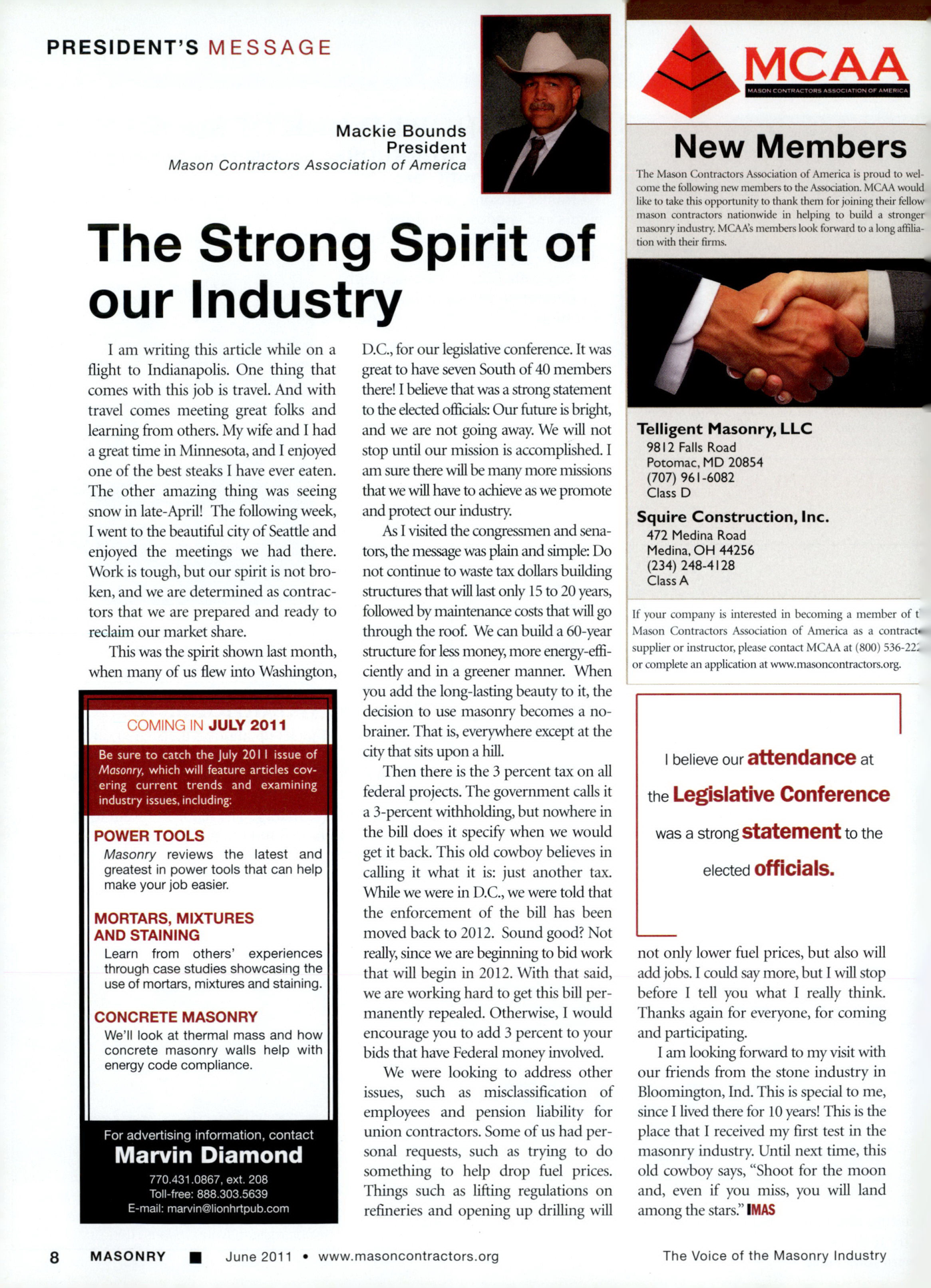 Masonry Magazine June 2011 Page. 10