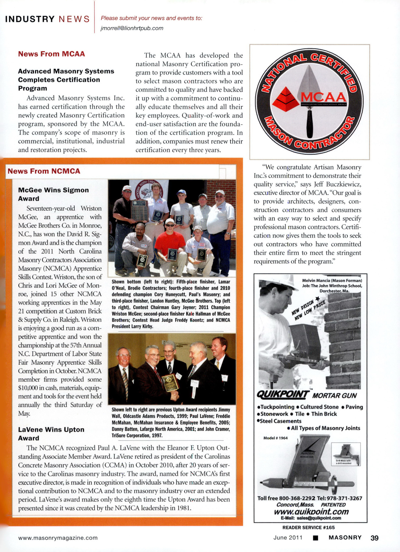 Masonry Magazine June 2011 Page. 41