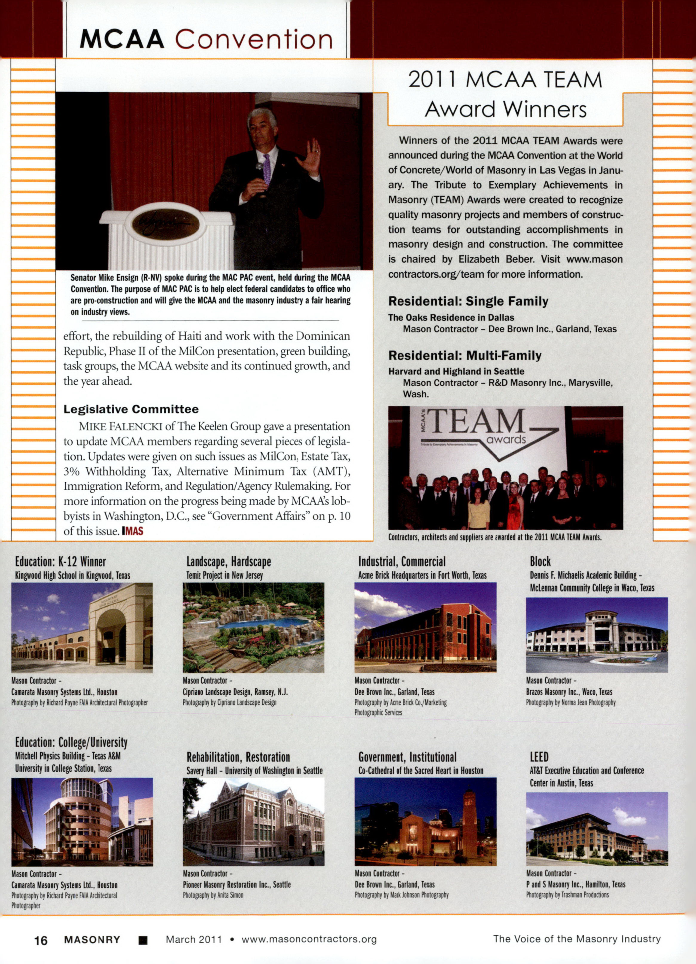 Masonry Magazine March 2011 Page. 18