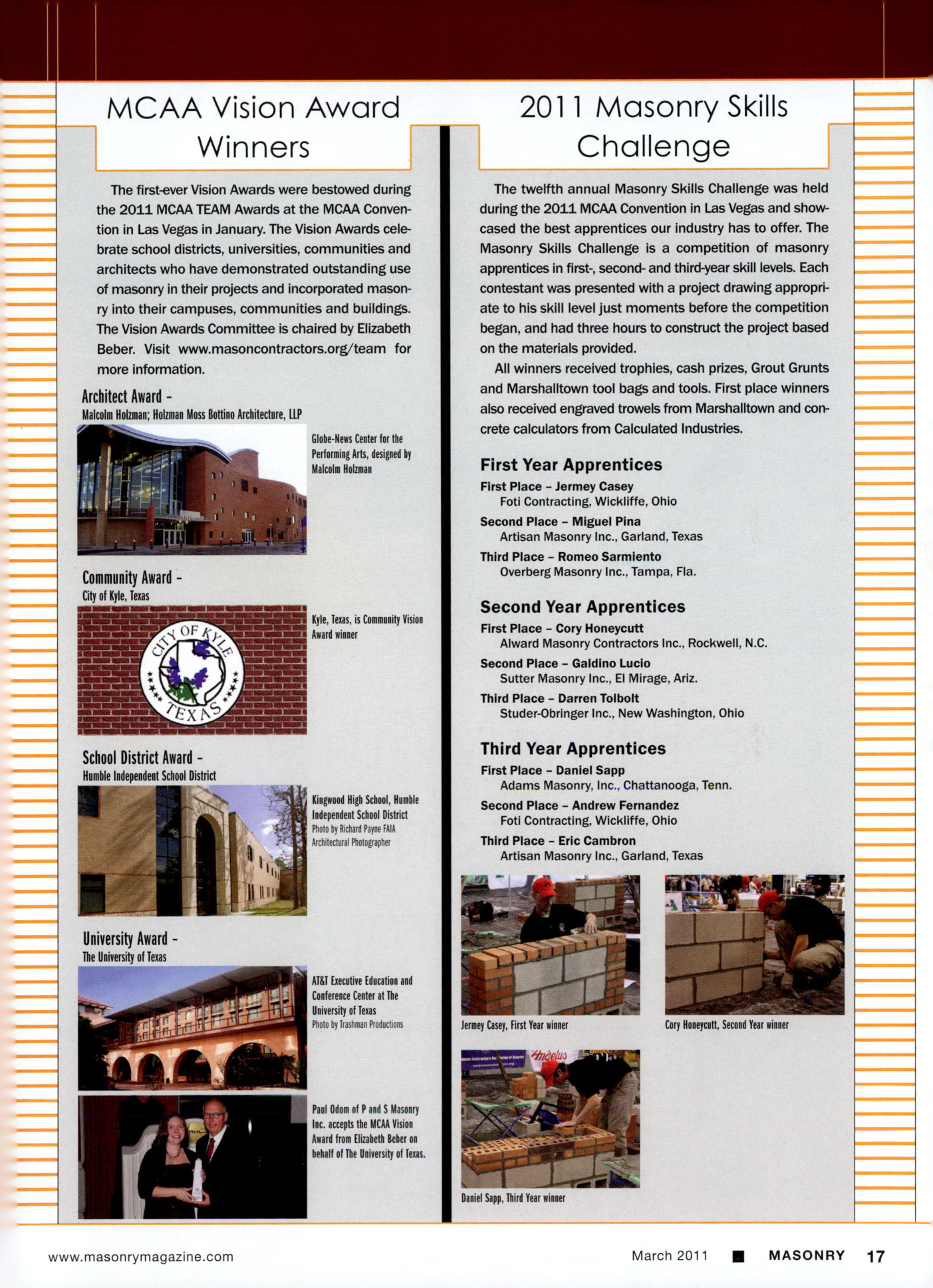 Masonry Magazine March 2011 Page. 19
