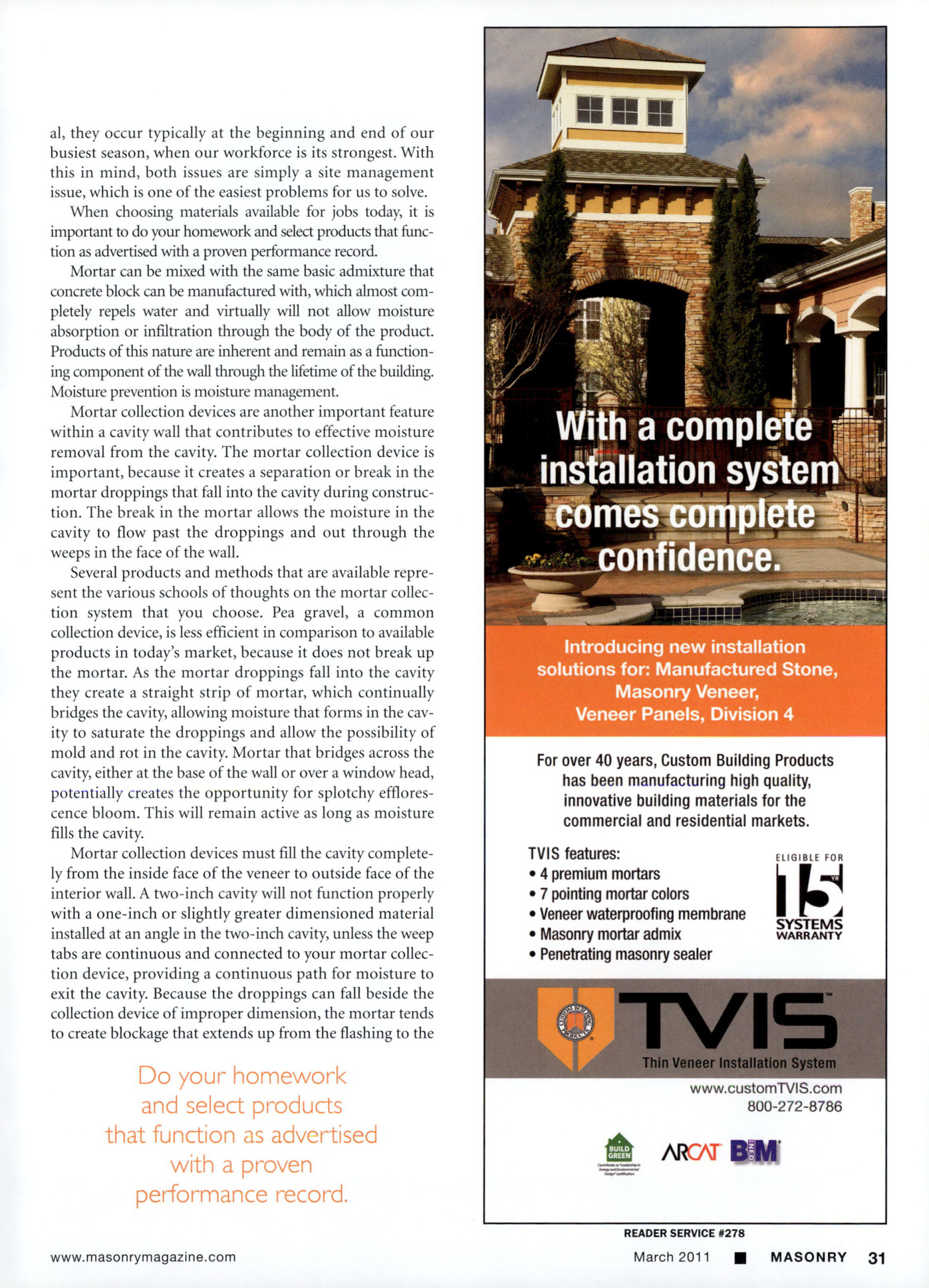 Masonry Magazine March 2011 Page. 33