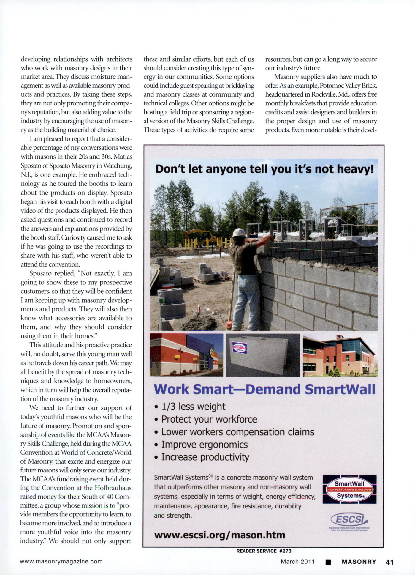 Masonry Magazine March 2011 Page. 43
