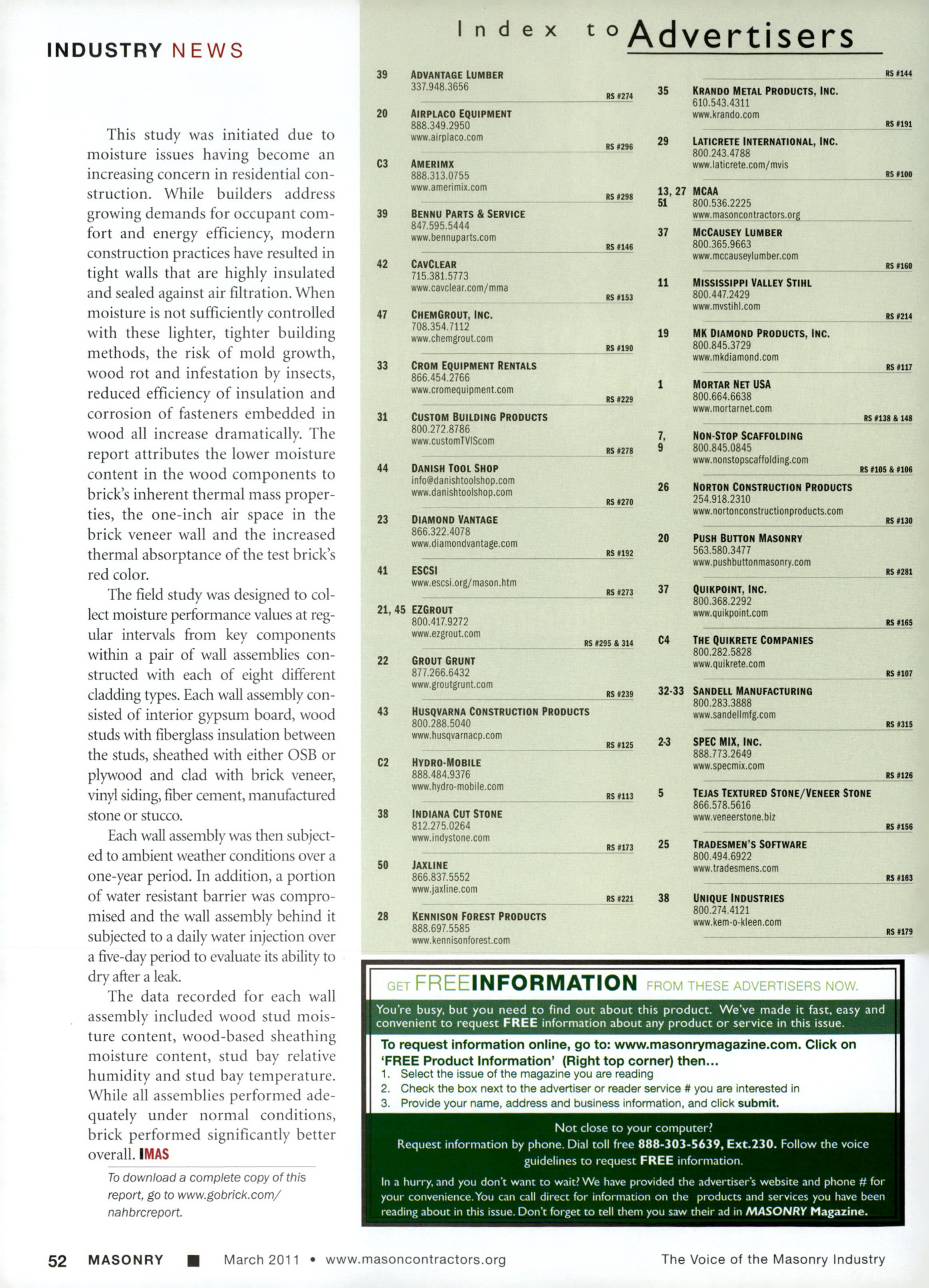 Masonry Magazine March 2011 Page. 54