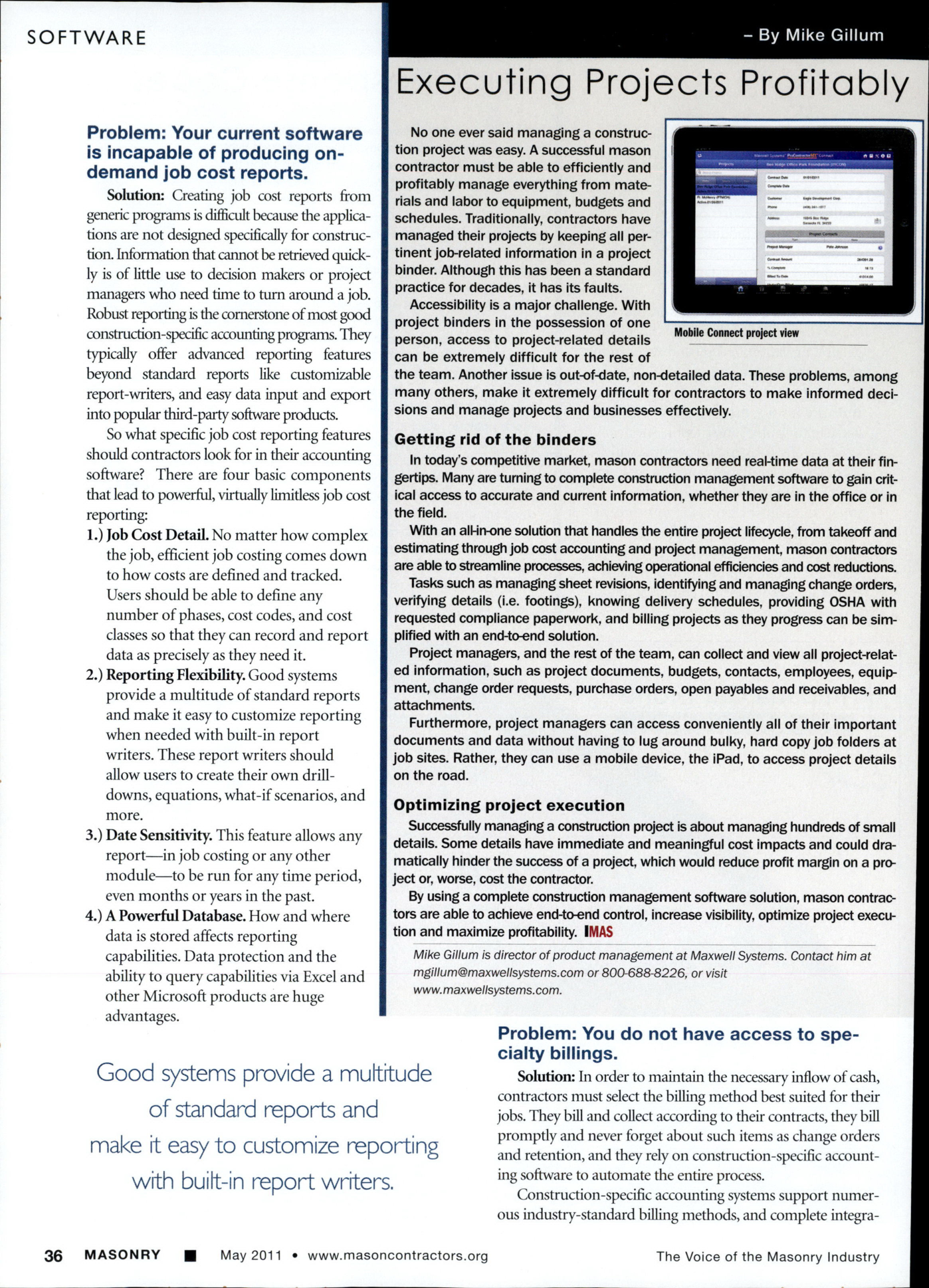 Masonry Magazine May 2011 Page. 38