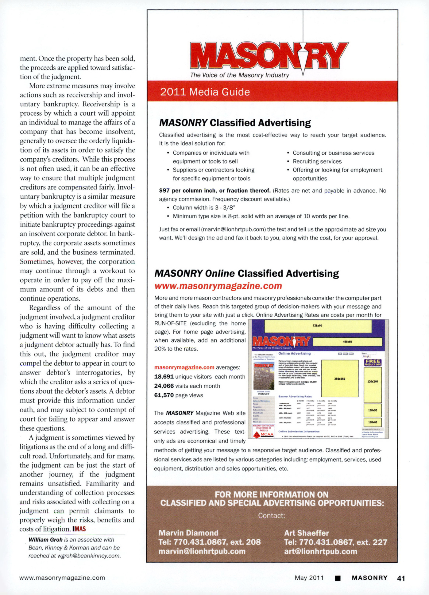 Masonry Magazine May 2011 Page. 43