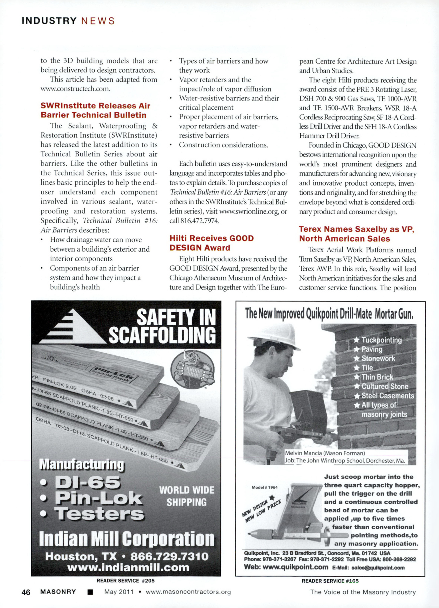 Masonry Magazine May 2011 Page. 48