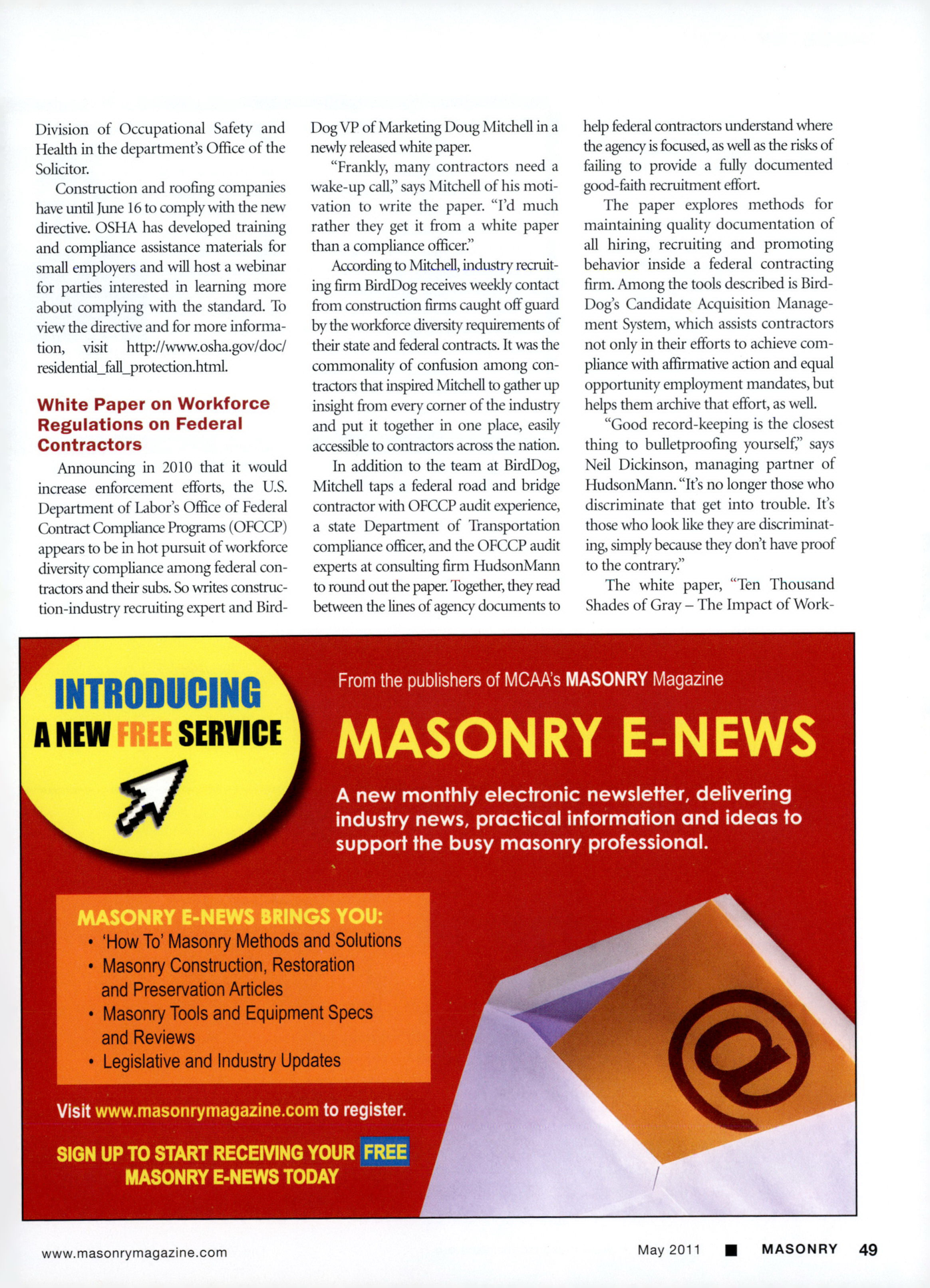 Masonry Magazine May 2011 Page. 51