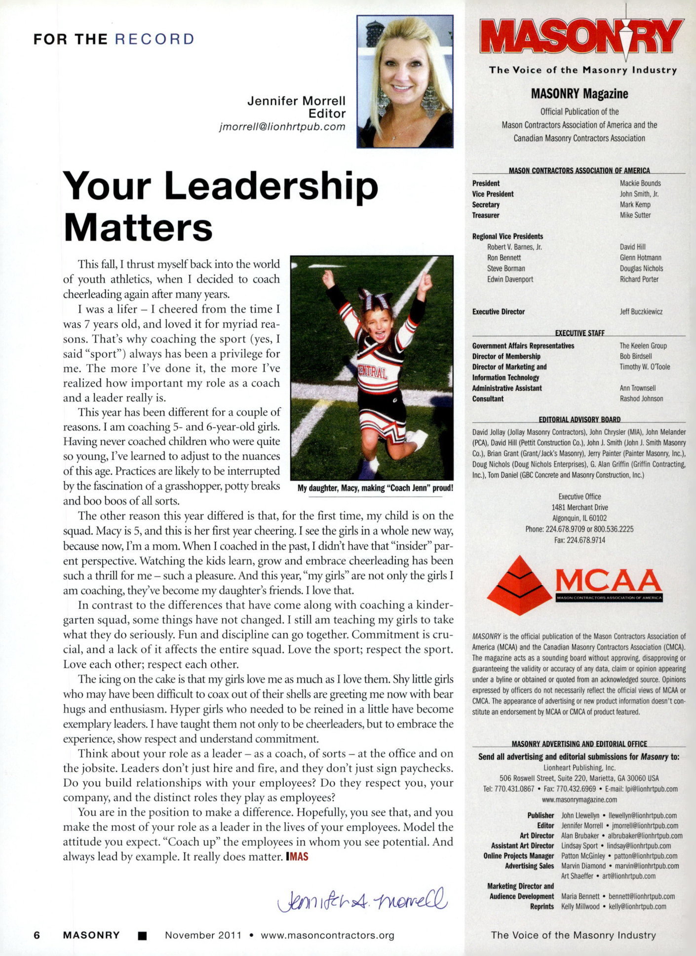 Masonry Magazine November 2011 Page. 8