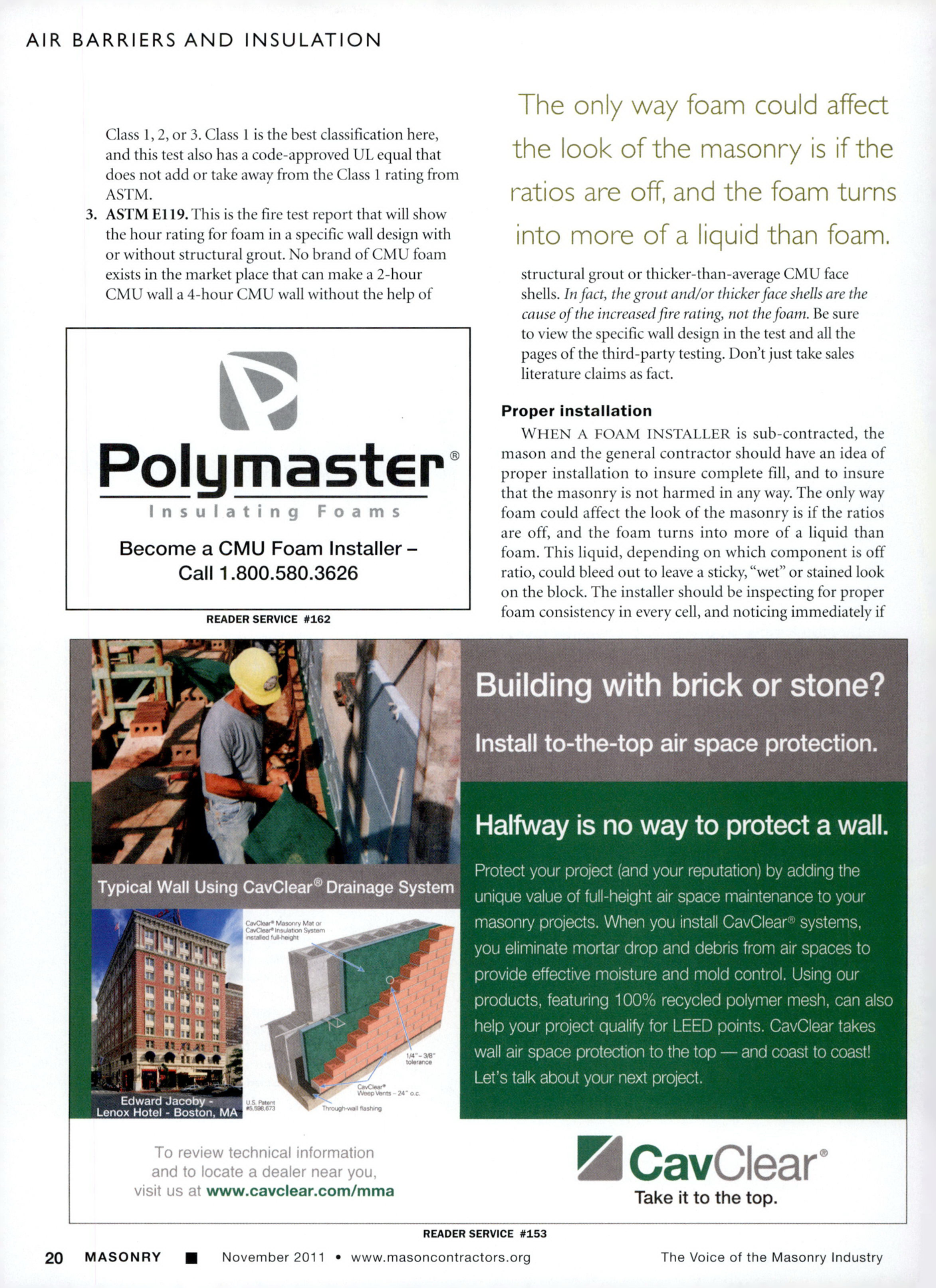 Masonry Magazine November 2011 Page. 22