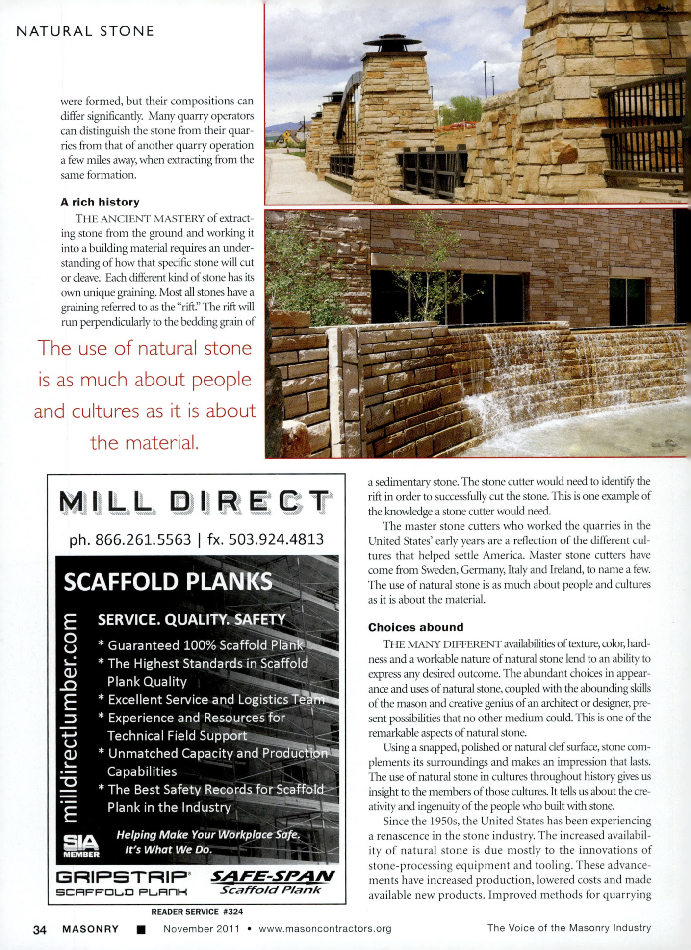 Masonry Magazine November 2011 Page. 36