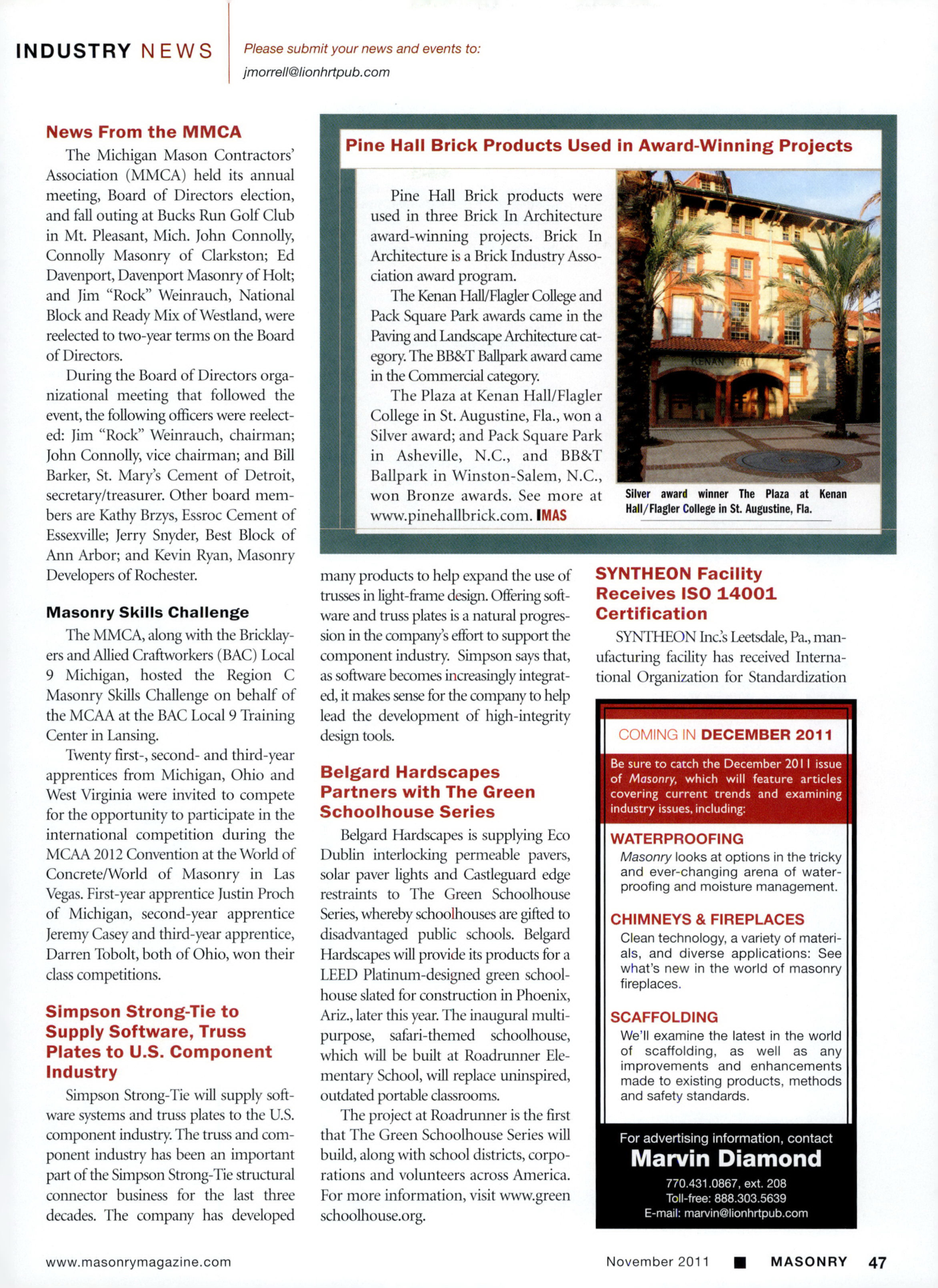 Masonry Magazine November 2011 Page. 49