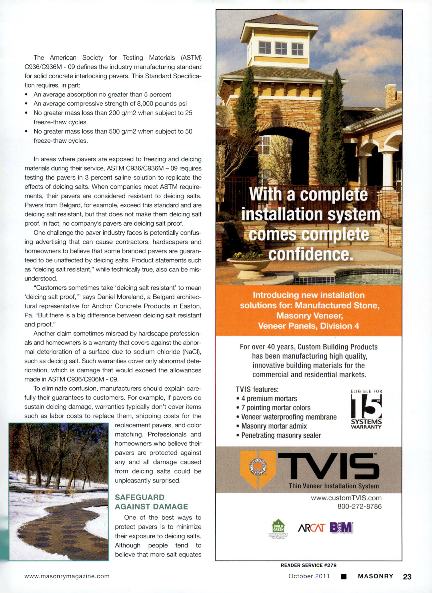 Masonry Magazine October 2011 Page. 25