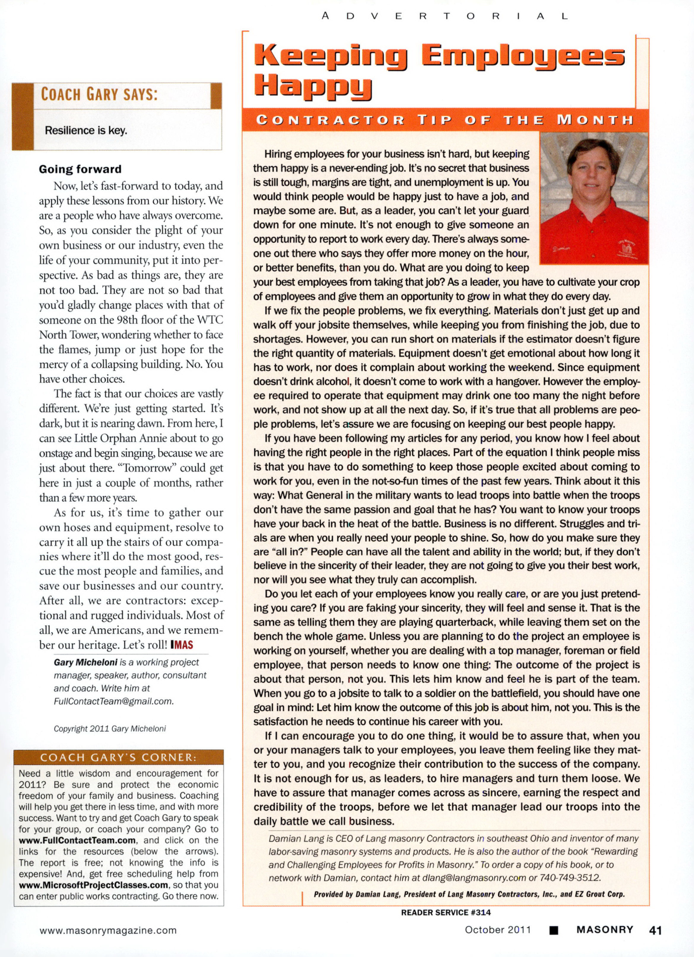 Masonry Magazine October 2011 Page. 43