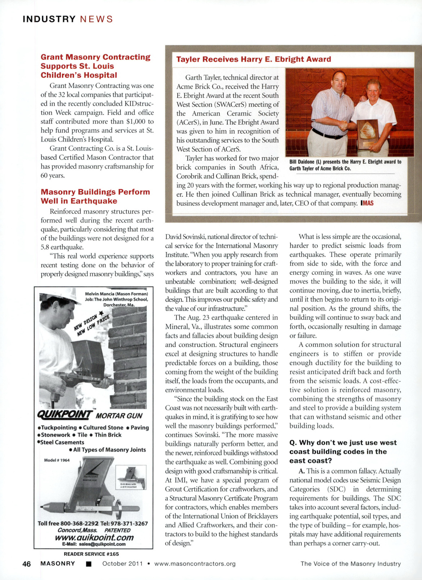 Masonry Magazine October 2011 Page. 48