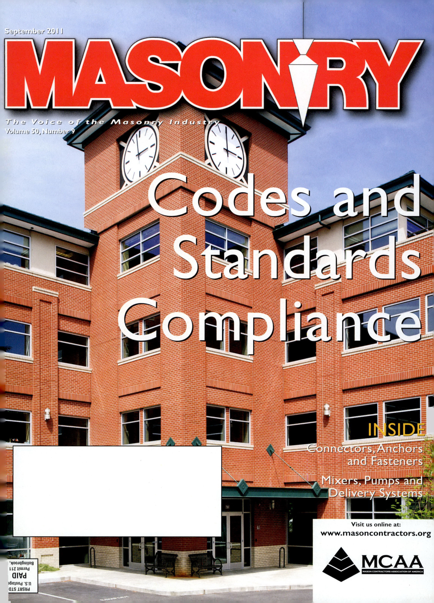 Masonry Magazine September 2011 Page. 1