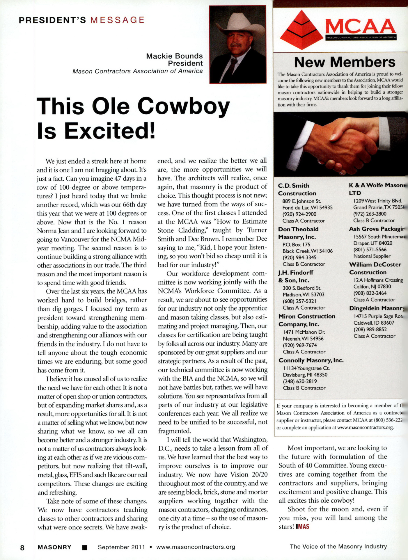 Masonry Magazine September 2011 Page. 10